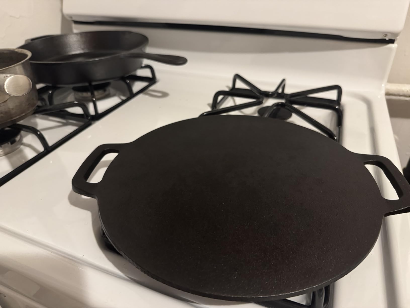 11-Inch Cast Iron Roti Tawa, Double Handled Cast Iron Crepe Pan for Dosa, Tortillas customer photo 1