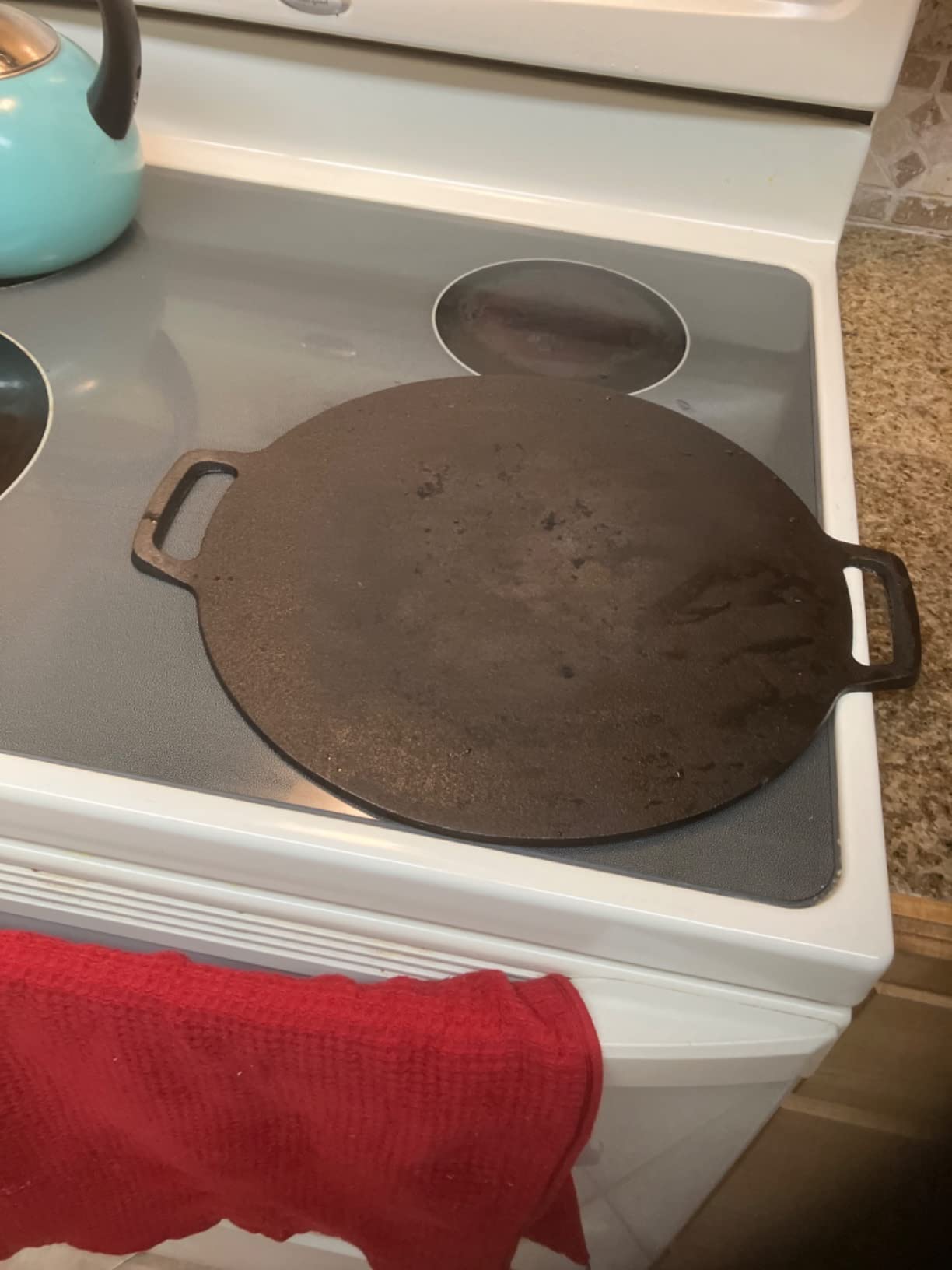 11-Inch Cast Iron Roti Tawa, Double Handled Cast Iron Crepe Pan for Dosa, Tortillas customer photo 2