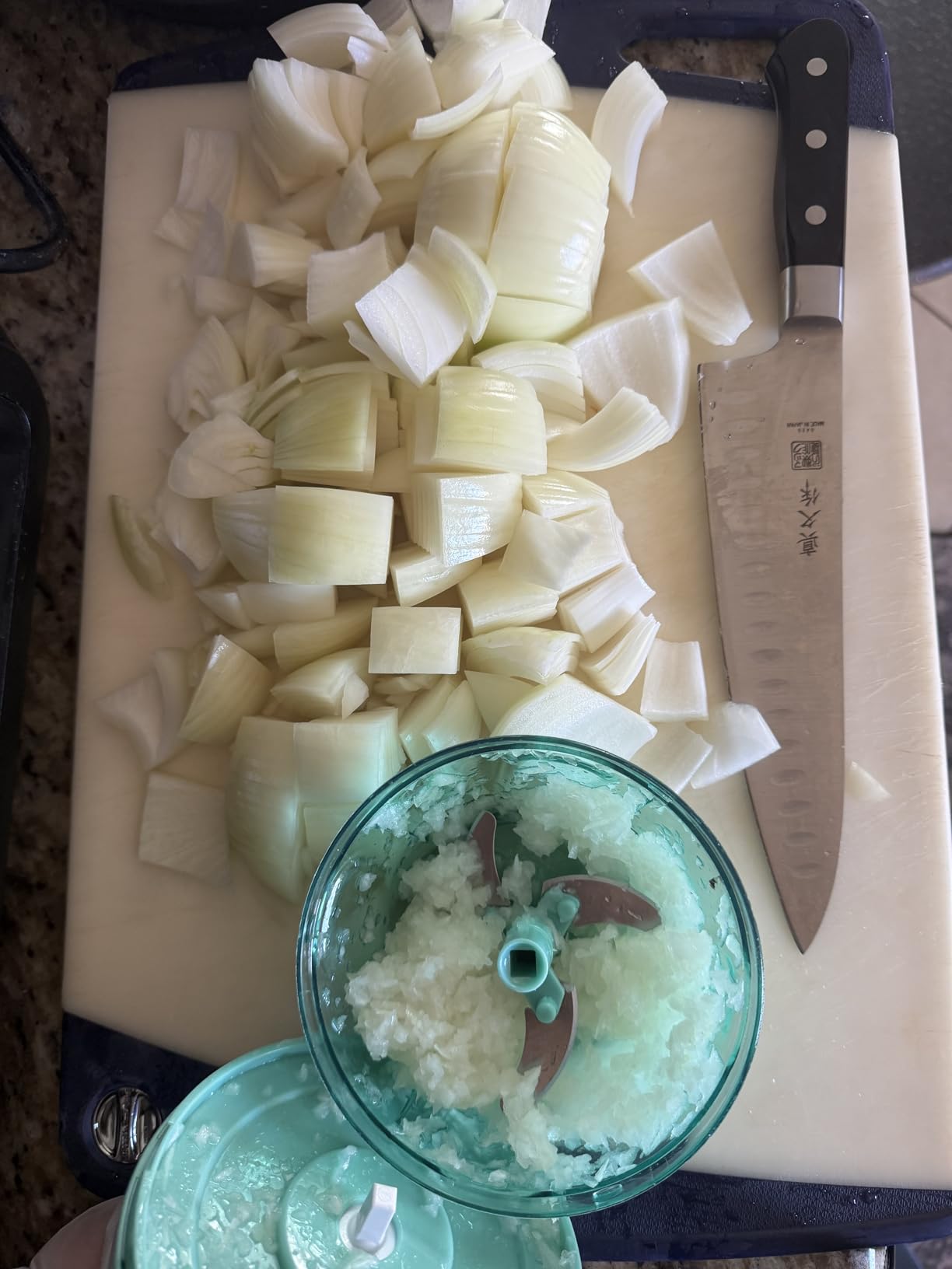 Ourokhome Manual Food Processor Vegetable Chopper, Portable Hand Pull String Garlic Mincer Onion Cutter for Veggies, Ginger, Fruits, Nuts, Herbs, etc., 500ml, Grey customer photo 1