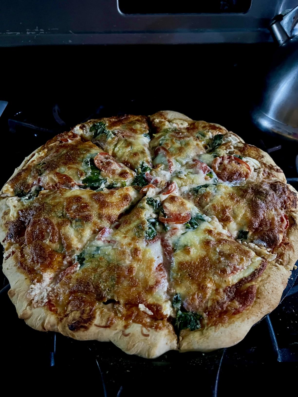 Lodge 15 Inch Cast Iron Pizza Pan - PFAS-Free Pre-Seasoned Baking Pan for Crispy Crusts, Roasted Vegetables, and Grilling - Dual Handle Design - Made in the USA customer photo 2