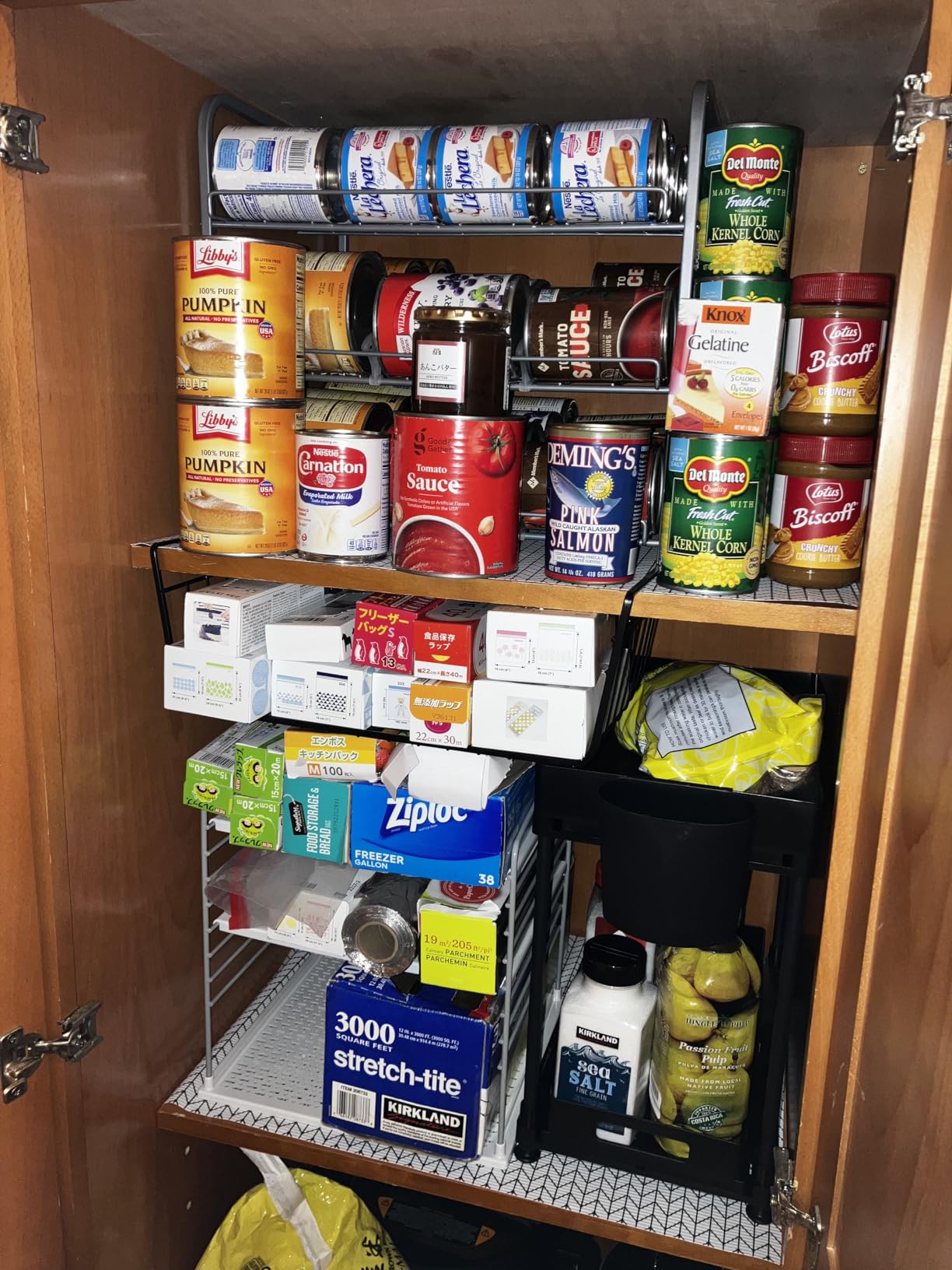 YouCopia UpSpace Cabinet Box Organizer, Adjustable Kitchen and Pantry Shelf for Plastic Wrap and Foil Storage, Large customer photo 2