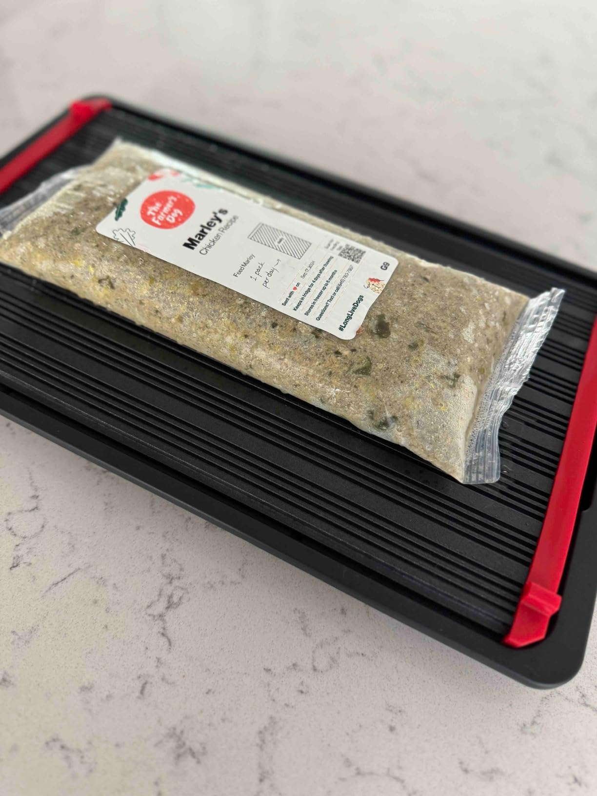 Defrosting Tray for Frozen Meat Rapid and Safer - Thawing Tray for Frozen Meat with Drip - Natural Heating Defroster Miracle Thaw Large Size Upgrades 6mm customer photo 1