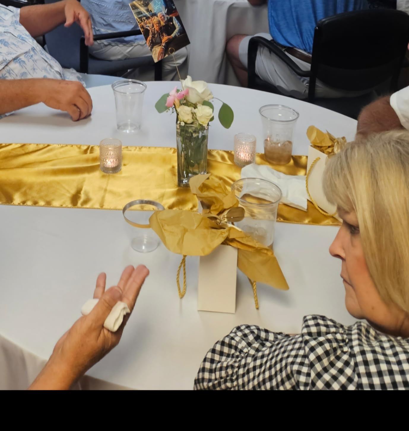 10-Pack Gold 12 x 108 inches Long Premium Satin Table Runner for Wedding, Decorations for Birthday Parties, Banquets, Graduations, Engagements, Table Runners fit Rectange and Round Table customer photo 1