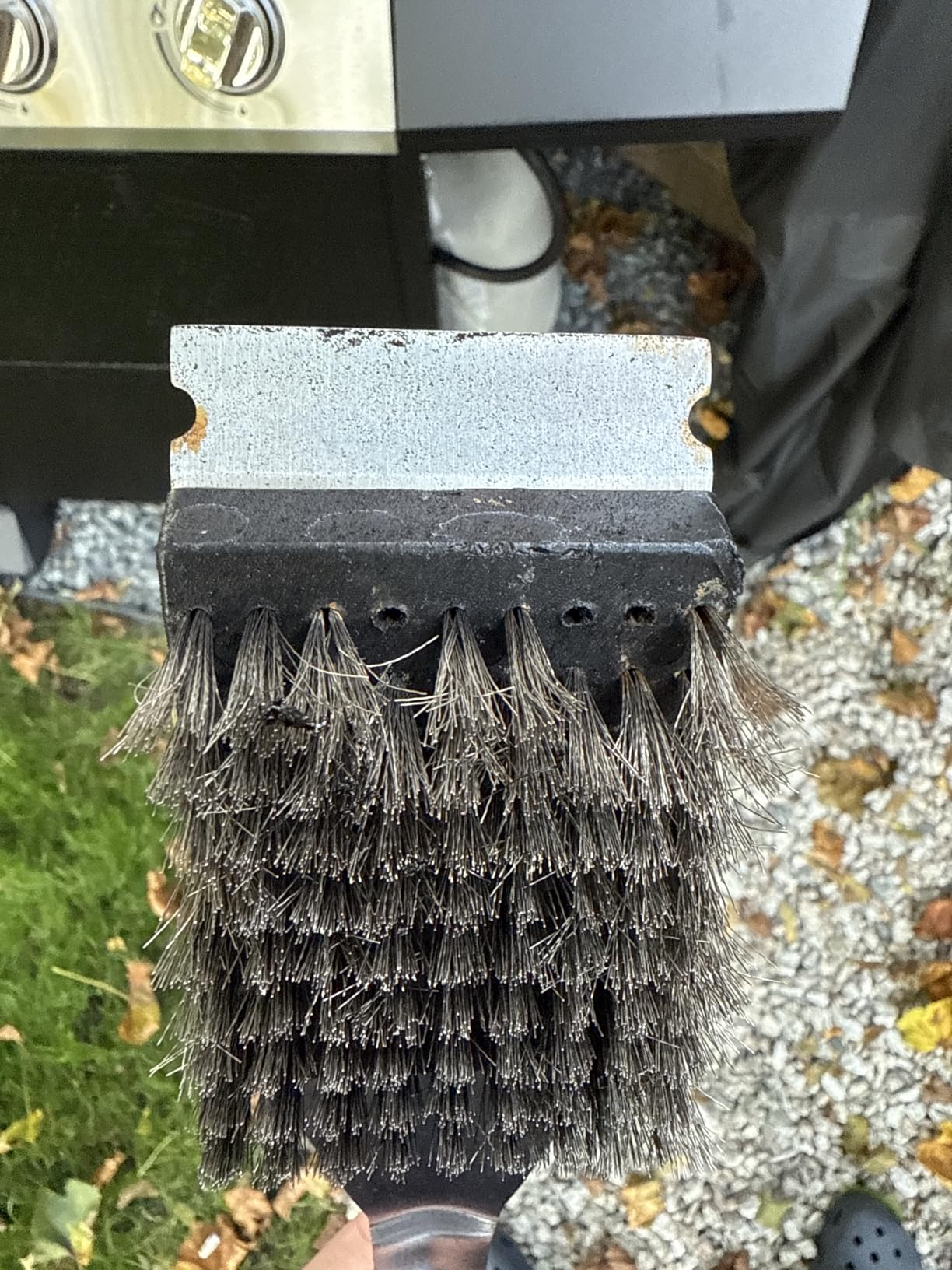 GRILLART Grill Brush and Scraper, Wire BBQ Grill Brush for Outdoor Grill, 16.5