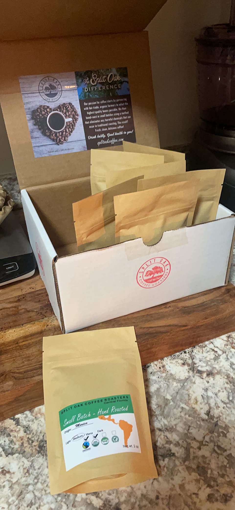 Best Coffee Gift Box Set 9 Assorted Coffees Sumatra Timor Colombia Ethiopia Honduras Mexico Guatemala Brazil Peru. All Amazing Coffee from all Over the World (9 Pack Whole Beans Assorted Coffee 2oz) customer photo 1