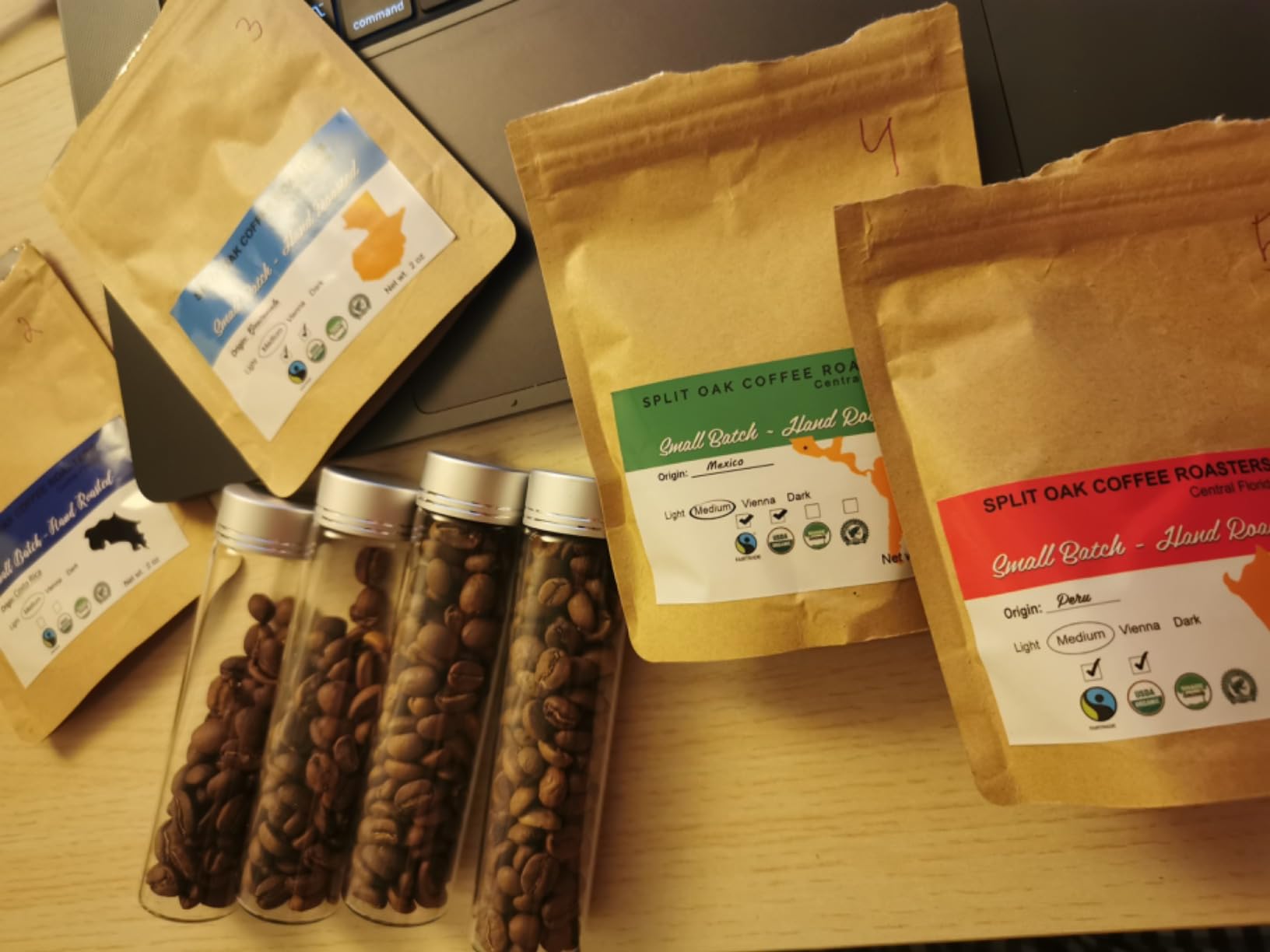 Best Coffee Gift Box Set 9 Assorted Coffees Sumatra Timor Colombia Ethiopia Honduras Mexico Guatemala Brazil Peru. All Amazing Coffee from all Over the World (9 Pack Whole Beans Assorted Coffee 2oz) customer photo 2