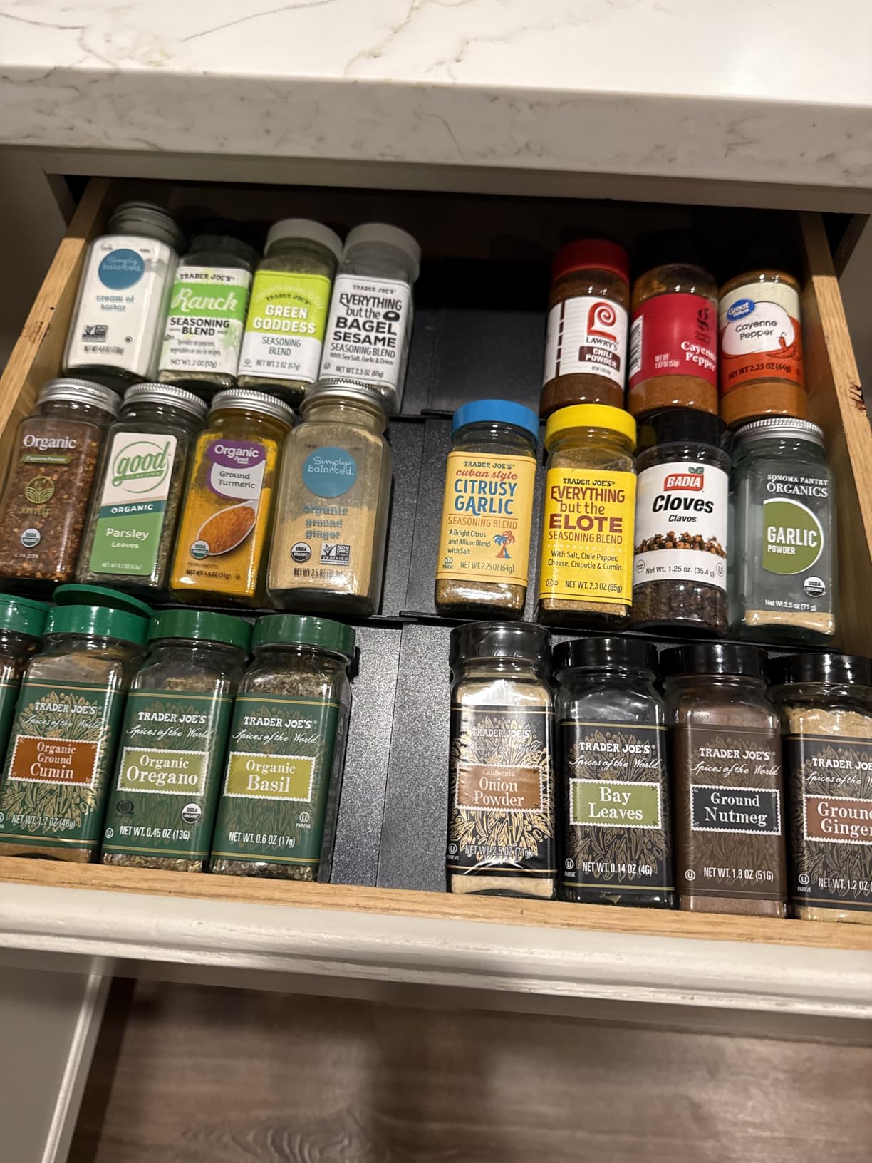 Artibear ABS Spice Drawer Organizer, Spice Rack Tray for Kitchen Cabinet, 9 Pieces Set-Expandable Seasoning Storage Rack From 8