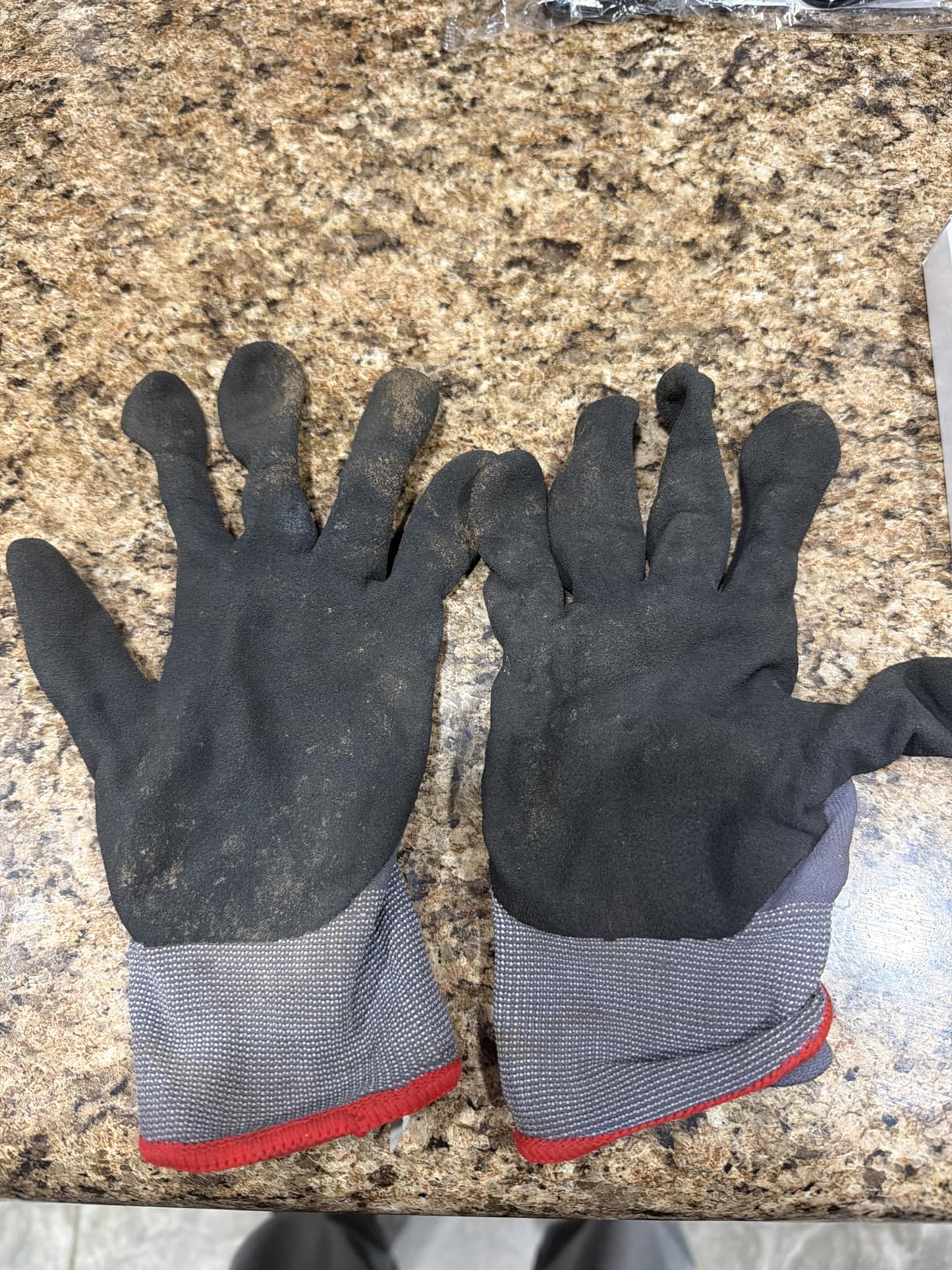 LOCCEF Work Gloves MicroFoam Nitrile Coated-6 Pairs,Seamless Knit Nylon Gloves,Gray Work gloves customer photo 2