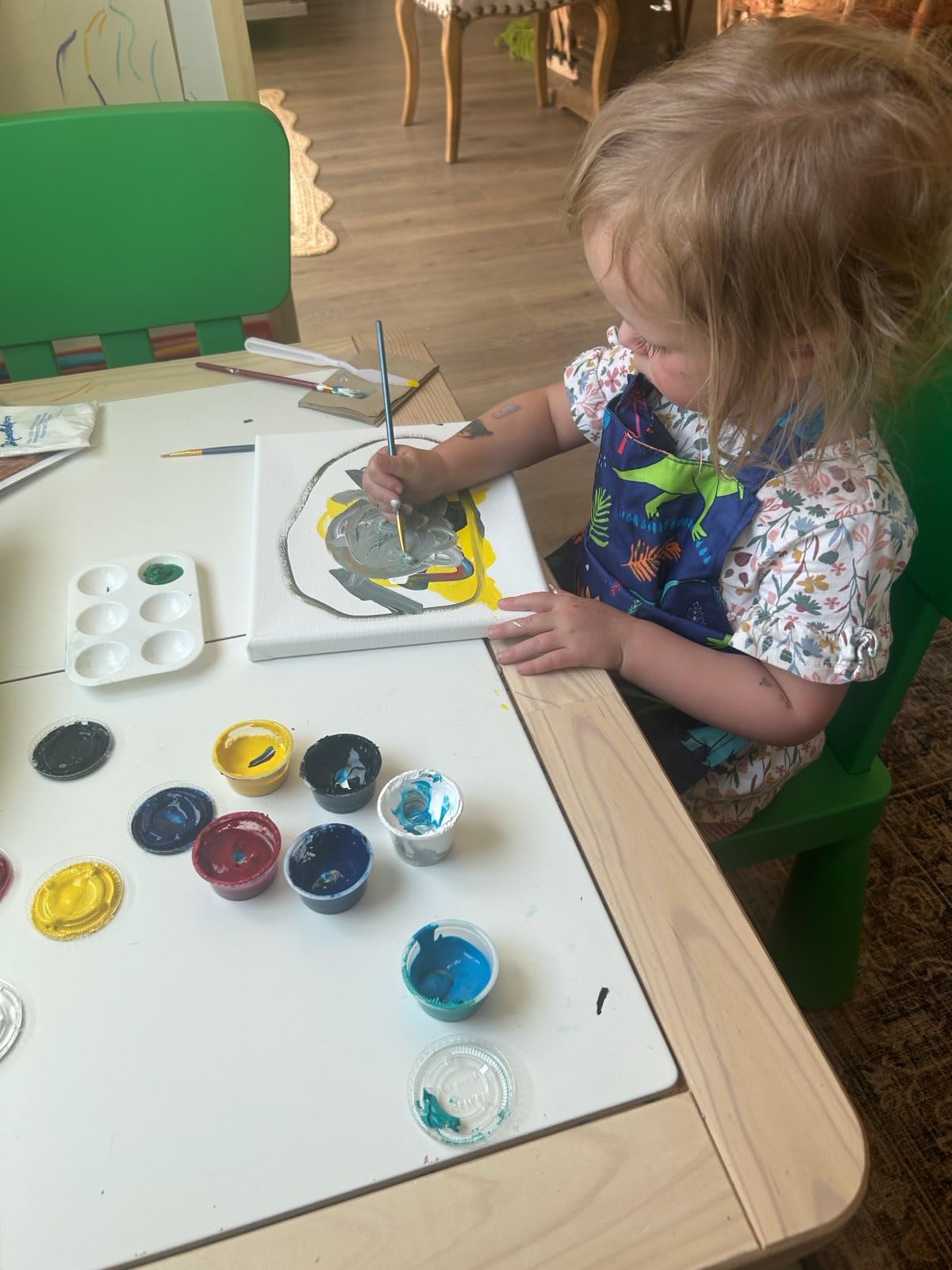 BeeGreen Kids Cooking Aprons w Adjustable Strap Kitchen Aprons w Front Pocket for Kids Toddler Painting Baking Artist customer photo 2