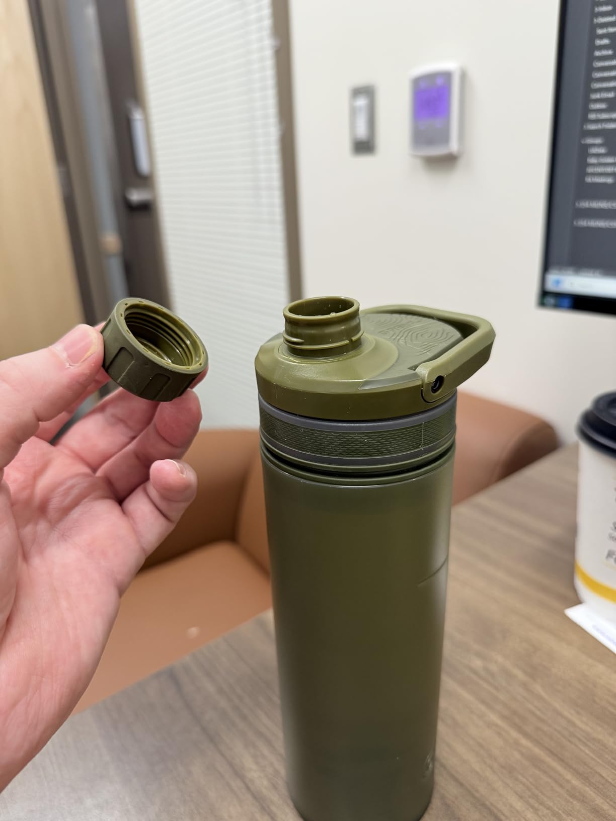 GRAYL UltraPress 16.9 oz Water Purifier & Filter Bottle for Hiking, Backpacking, Survival, Travel (Olive Drab) customer photo 1