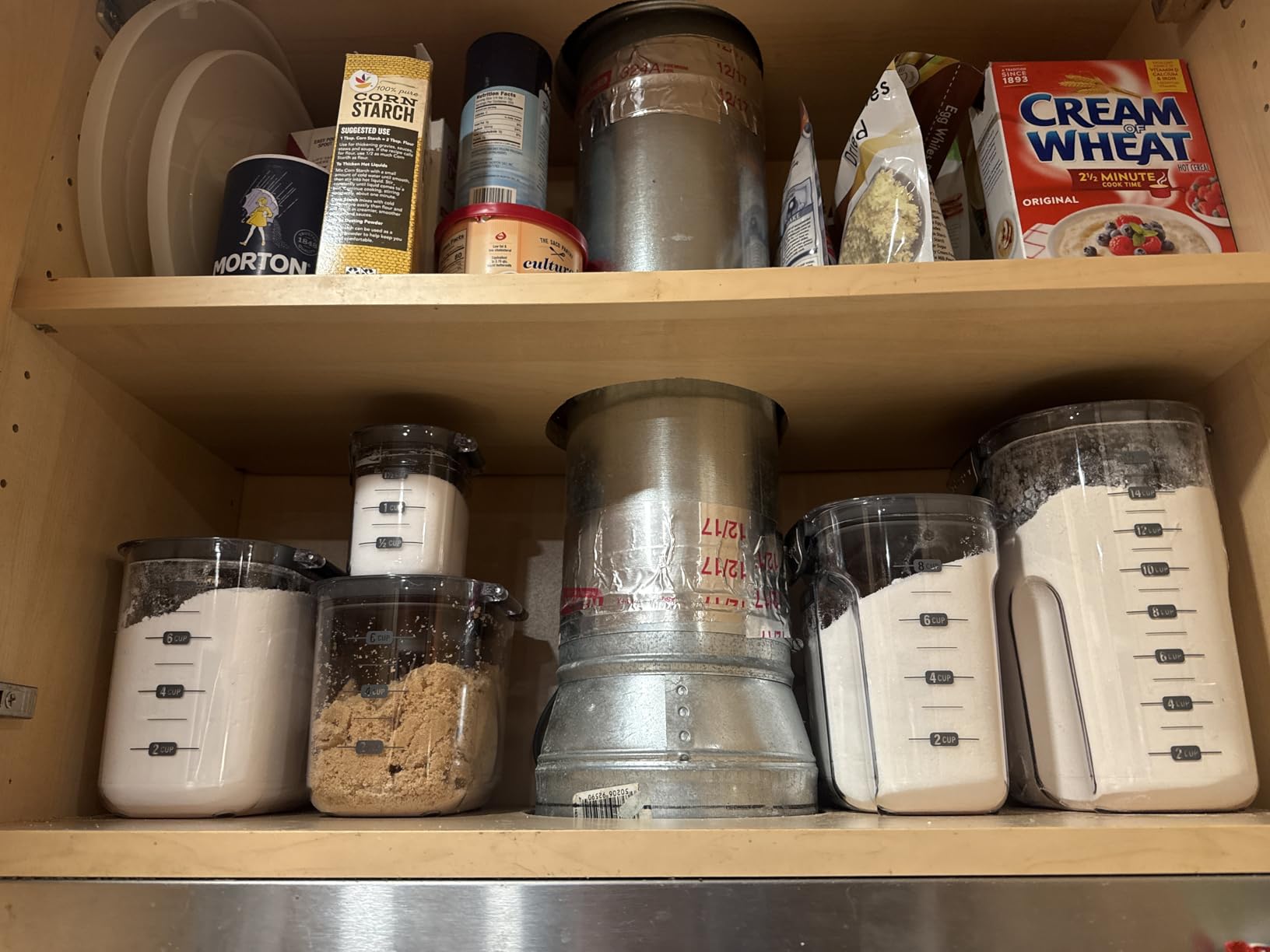 ProKeeper+ Airtight Food Storage Container Set - Clear Plastic Flour and Sugar Canister Set with Magnetic Accessories for Kitchen Organization (Grey, 9-Piece) customer photo 2