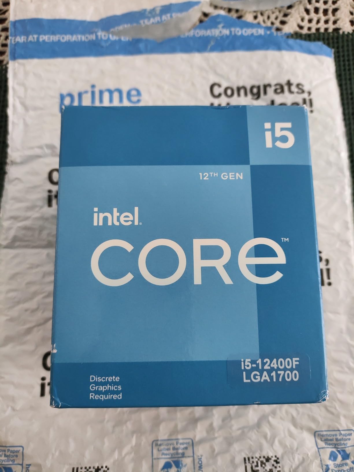 CPU Core i5-12400F / 6/12 / 2.5GHz / 6xxChipset customer photo 2