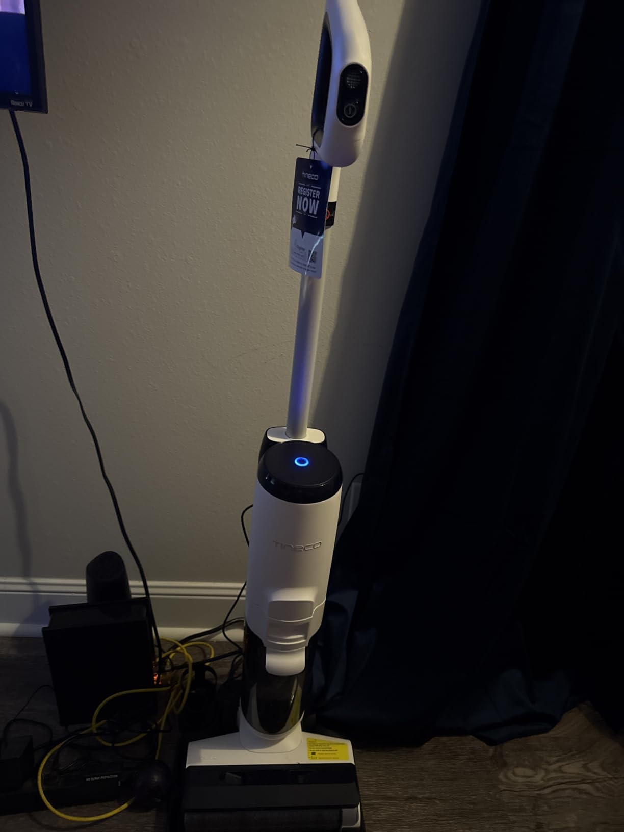 Floor ONE S5 Smart Cordless Wet Dry Vacuum Cleaner and Mop for Hard Floors, Digital Display, Long Run Time, Great for Sticky Messes and Pet Hair, Space-Saving Design, Blue customer photo 1