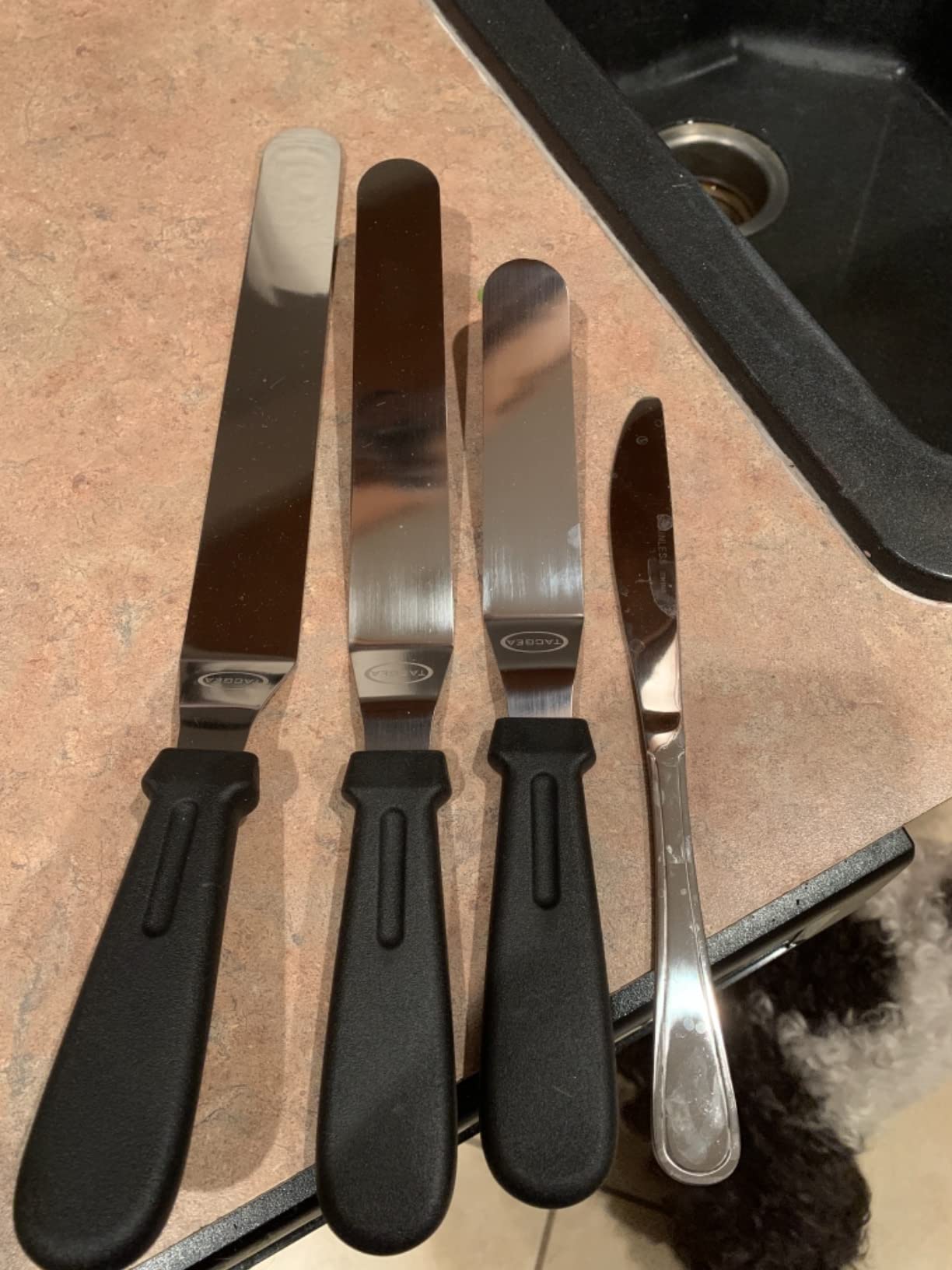 TACGEA Icing Spatula, Angled Offset Cake Spatula with 6