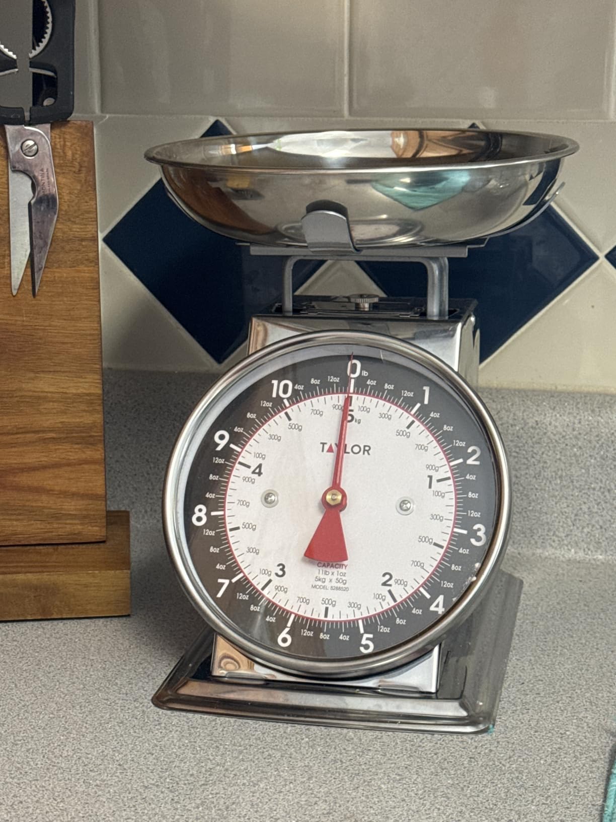 Taylor Mechanical Kitchen Food Scale with Bowl, Weighs Up to 11lbs, Measures in Grams and Ounces, Analog Cooking Scale for Baking, Black and Silver customer photo 1