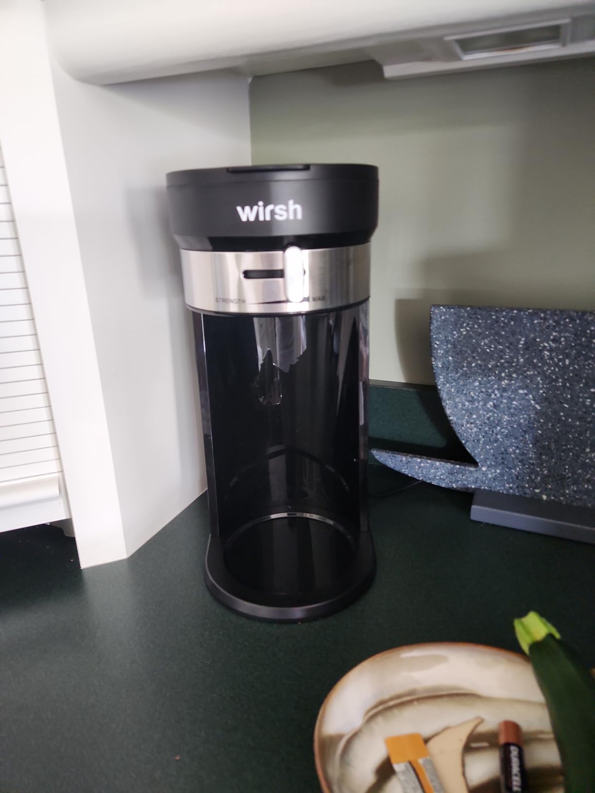 wirsh Iced Tea Maker with 3QT Pitcher, Iced Coffee Maker with Strength Control and Reusable Filter, Perfect For Iced Coffee, Latte, Tea, Lemonade, Flavored Water, Black customer photo 1