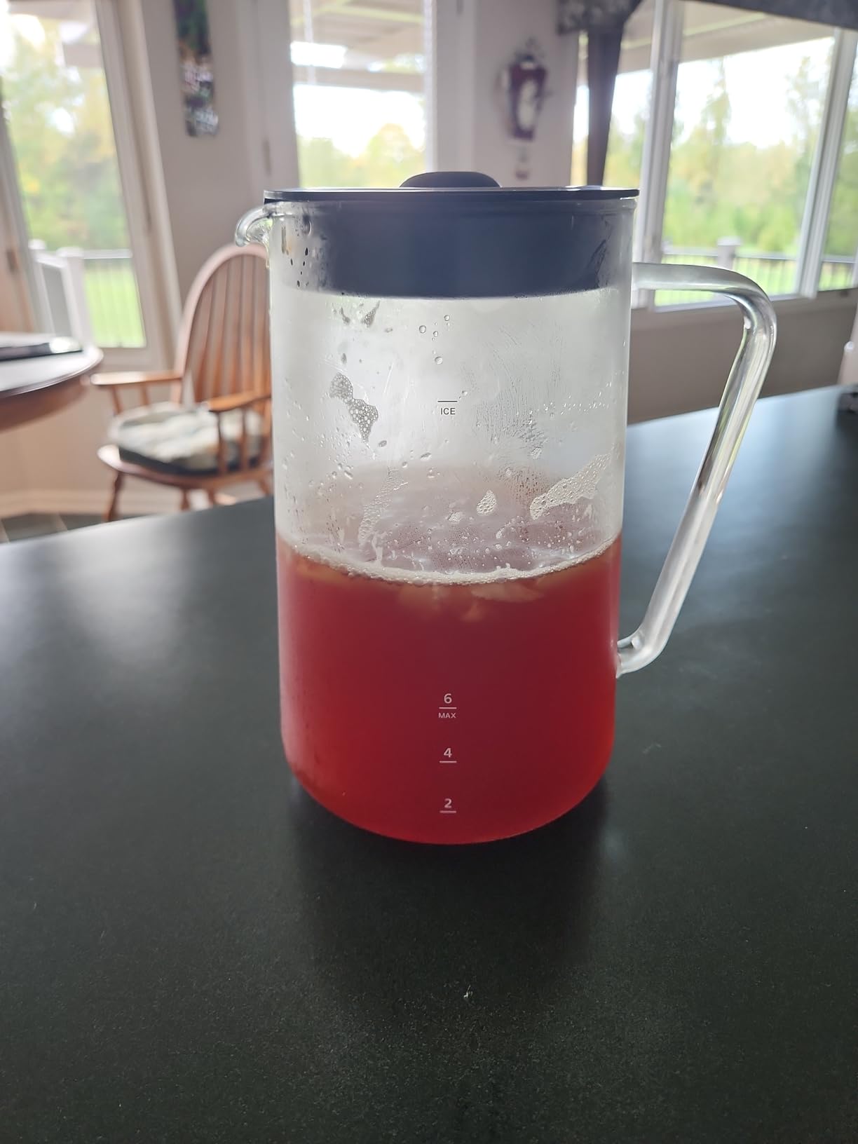 wirsh Iced Tea Maker with 3QT Pitcher, Iced Coffee Maker with Strength Control and Reusable Filter, Perfect For Iced Coffee, Latte, Tea, Lemonade, Flavored Water, Black customer photo 2