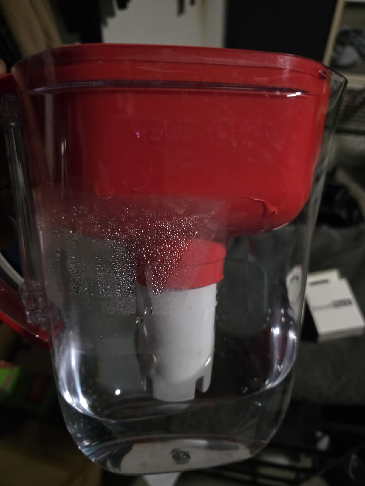 Brita Metro Water Filter Pitcher with SmartLight Change Indicator, BPA-Free, Replaces 1,800 Plastic Water Bottles a Year, Lasts Two Months, Includes 1 Filter, Small - 6-Cup Capacity, Fiery Red customer photo 2