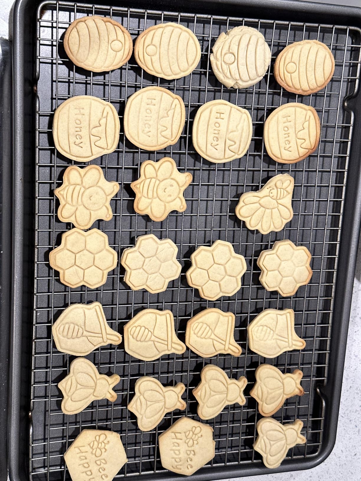 8 Pcs Insect Cookie Cutters with Plunger Stamps Set 3D Butterfly Bee Shape Biscuit Cutter Funny Cartoon Cookie Stamps Embossed Cookie Cutters for Treats DIY Baking Cookie Supplies (Bee Theme) customer photo 1