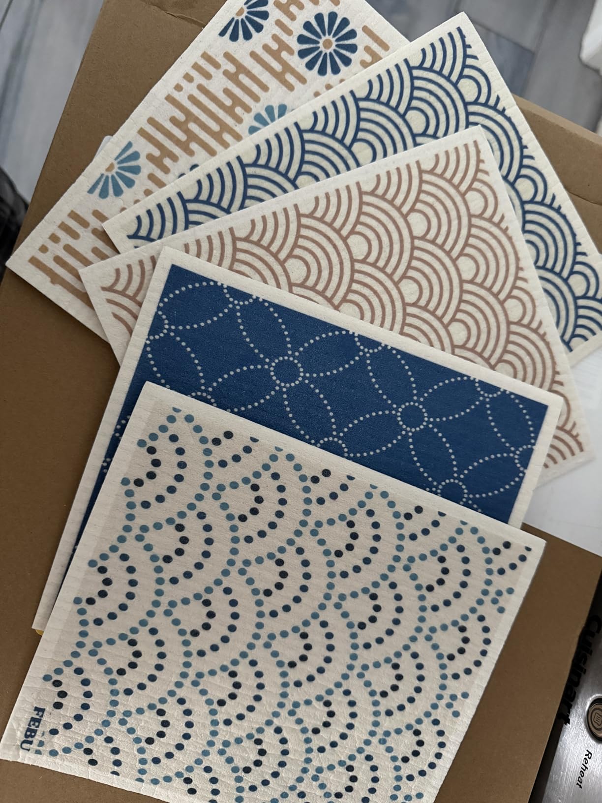 Swedish Dishcloths for Kitchen | 5 Pack Fresh Flowers Reusable Paper Towels Washable | Swedish Dish Towels | Non-Scratch Cellulose Sponge Cloths | No Odor, Biodegradable Cleaning Cloths customer photo 1