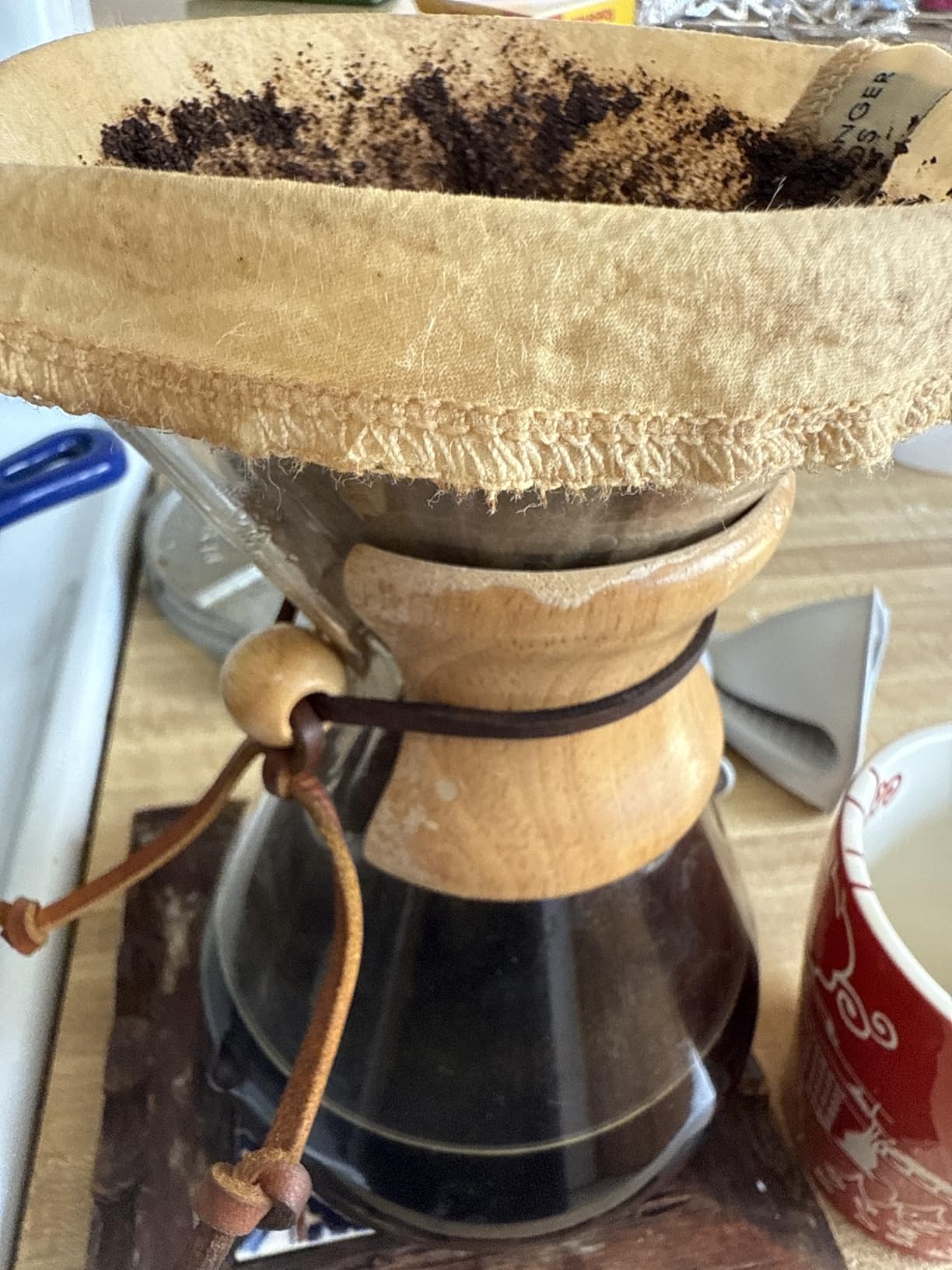 (2-Pack) Reusable Organic Cotton Pour Over Cone Filters for Hario V60, Chemex, Kalita and Origami Style Filters - Pourover Coffee Filter Maker Cup Ceramic, Glass, Plastic Dripper (Size 02, 2-4 Cups) customer photo 1