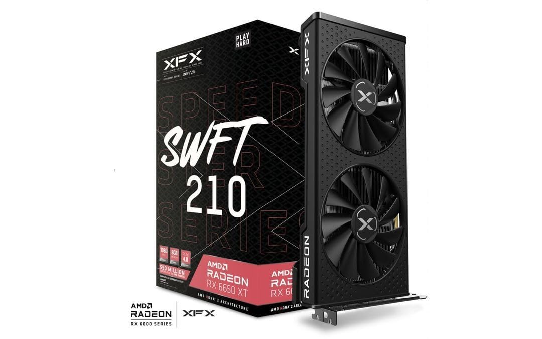 XFX Speedster SWFT210 Radeon RX 6650XT CORE Gaming Graphics Card with 8GB GDDR6 HDMI 3xDP, AMD RDNA 2 RX-665X8DFDY customer photo 2