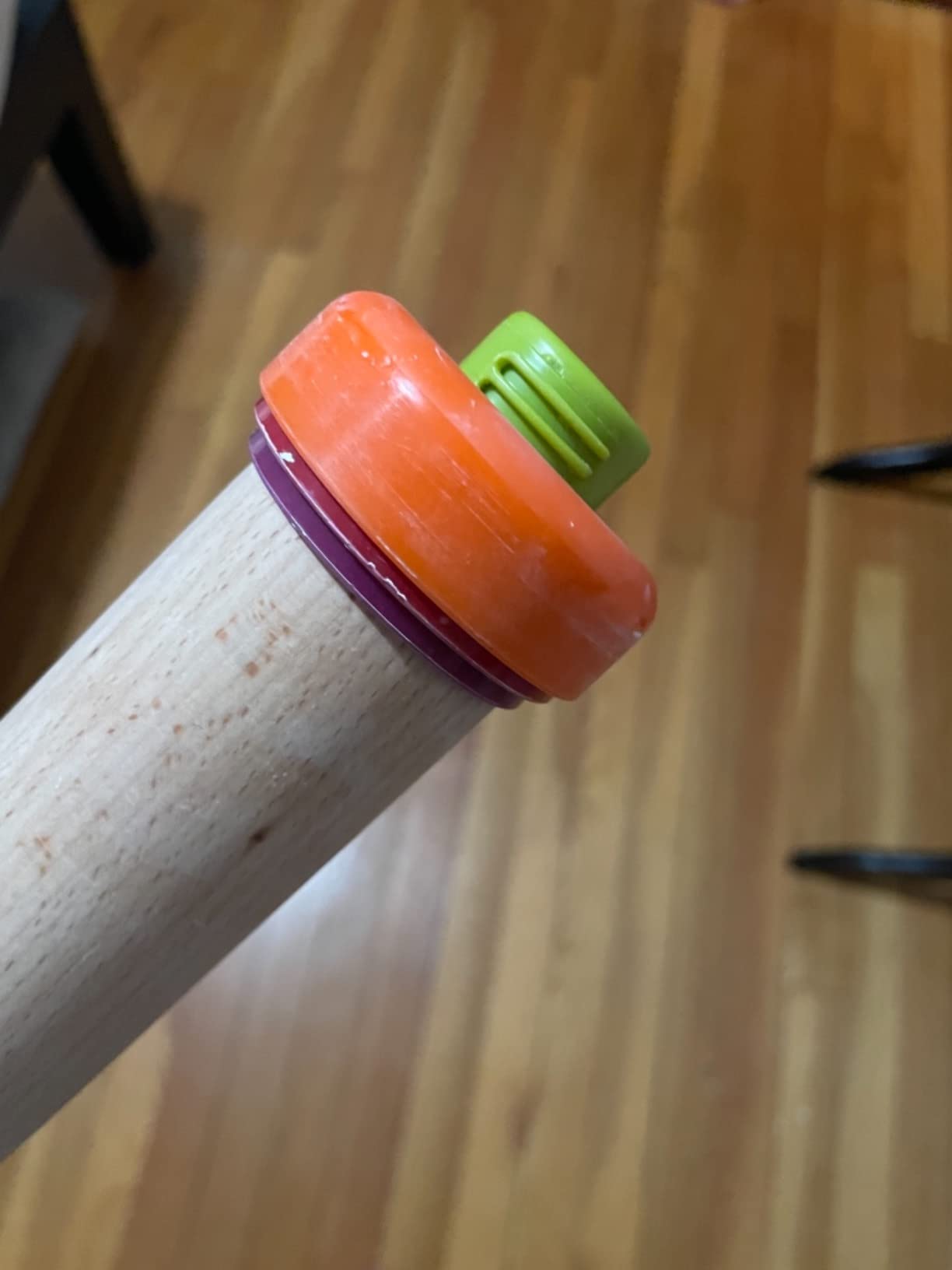 Joseph Joseph PrecisionPin - Rolling Pin with adjustable pastry thickness, Baking and dough rollers, Beech Wood, Multicolor customer photo 1
