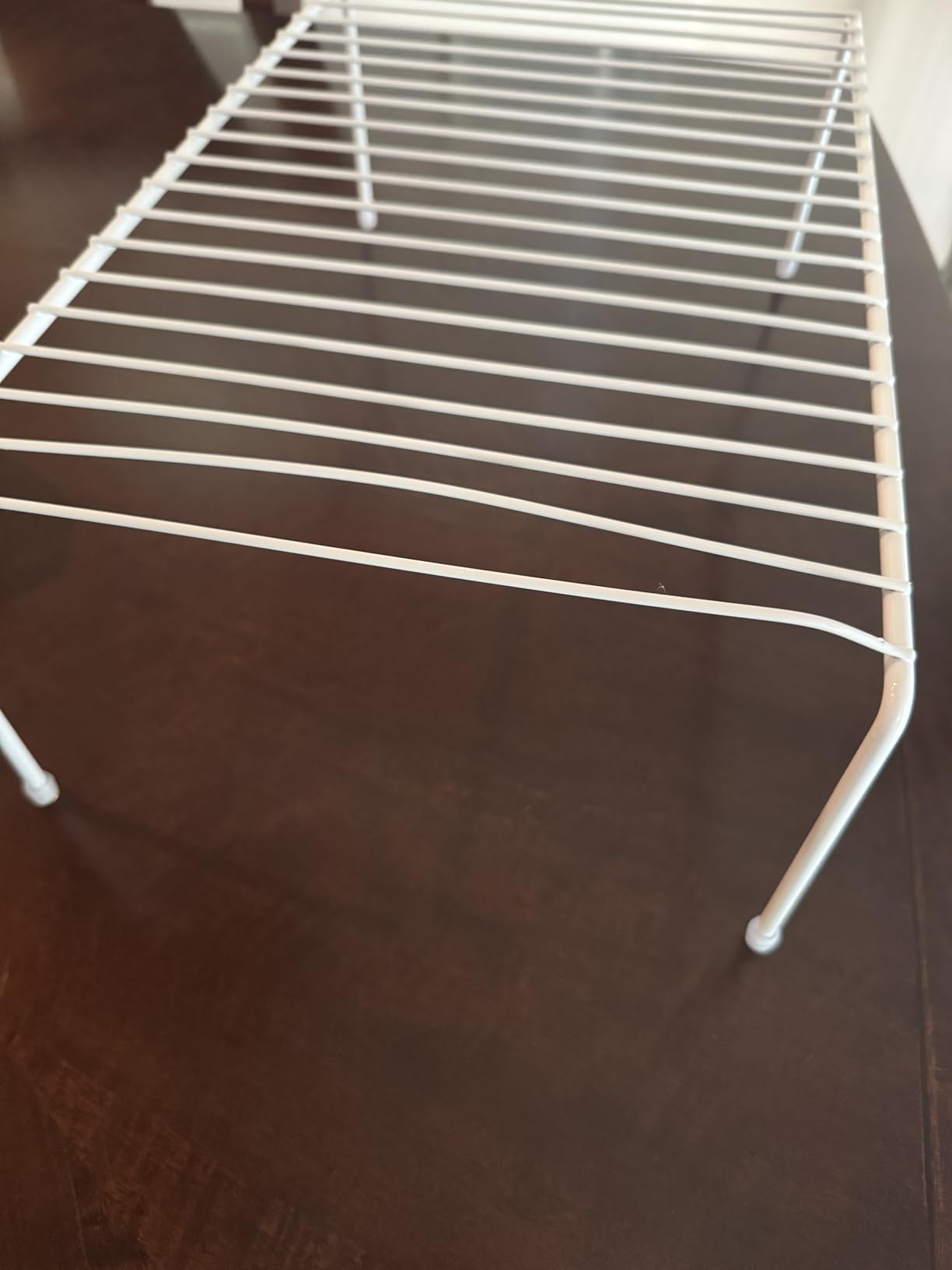 Set of 2 Large (16.1 x 10.2 Inch) Cabinet Storage Shelf Rack, Shelves，Kitchen Counter and Cabinet Shelf, Storage Rack Organizer for Kitchen, Bathroom Cupboard (White) customer photo 2