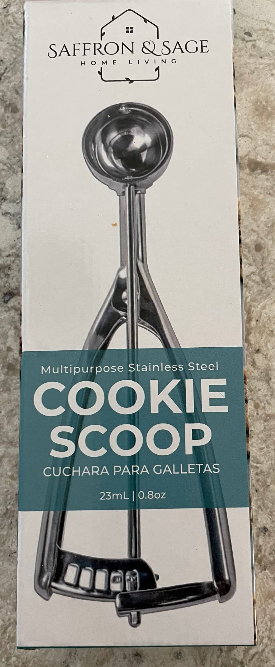 Saffron & Sage Stainless Steel Cookie Scoop - 2 Tbsp Heavy Duty Cookie Dough Scoop, Comfortable Handles with Smooth Spring Action Releases Food Easily, Multipurpose, Rust Resistant and Dishwasher Safe customer photo 2