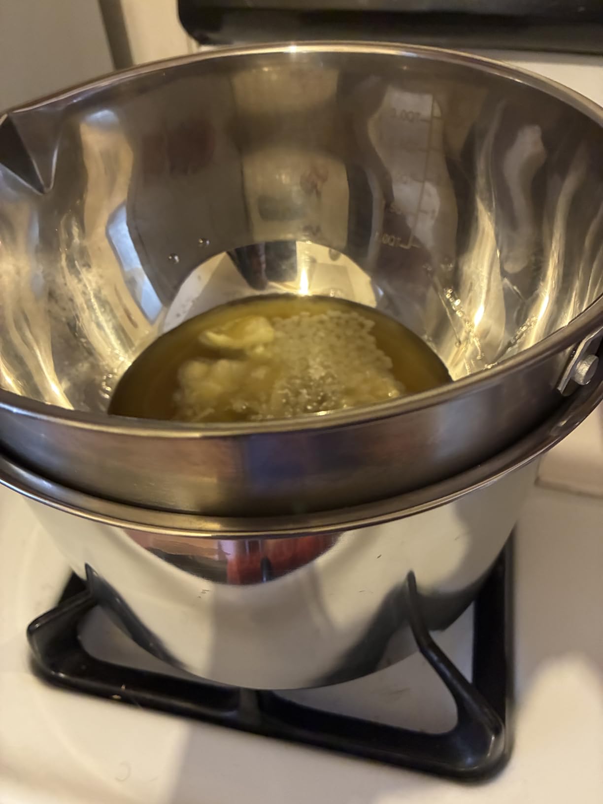Double Boiler Pot Set,1250ML/1.1QT Mixing Bowl for Chocolate Melting, 2200ML/ 2QT 304 Stainless Steel Pot With Silicone Spatula for Melting Chocolate, Candy, Candle, Soap, Wax customer photo 2