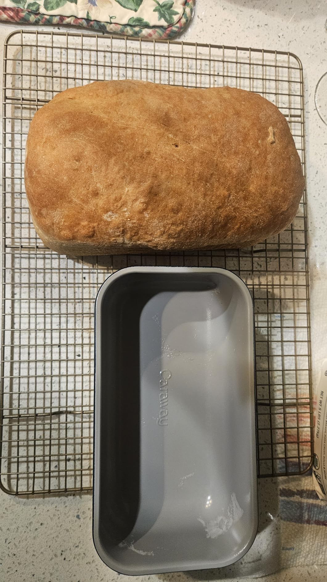 Caraway Non-Stick Ceramic 1 lb Loaf Pan - Naturally Slick Ceramic Coating - Non-Toxic, PTFE & PFOA Free - Perfect for Pound Cakes, Breads, & More - Cream customer photo 2