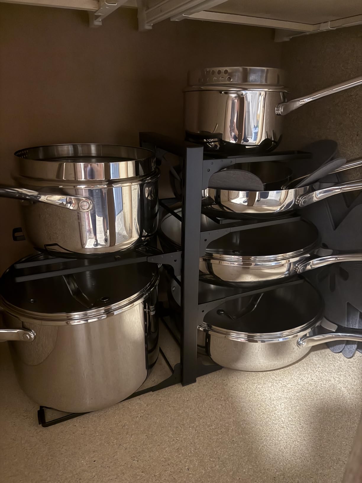 MUDEELA 8-Tier Pots and Pans Organizer under Cabinet, 15.83
