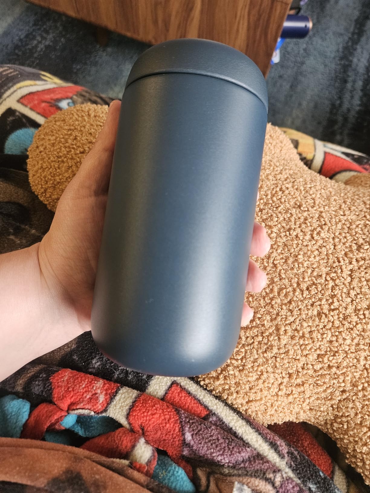 Fellow 16 oz Carter Move Travel Mug - Vacuum-Insulated Stainless Steel Travel Coffee Mug - Coffee Tumbler with Ceramic Interior and Splash Guard - Red customer photo 2