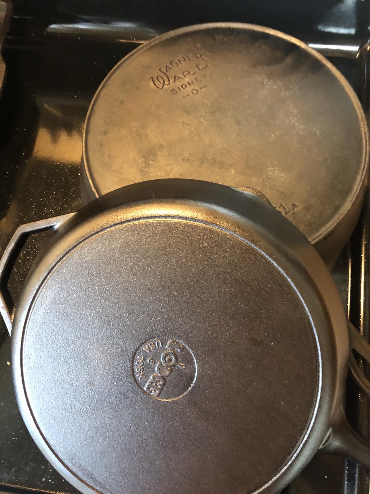Lodge Seasoned Cast Iron Skillet Set 8, 10.25 & 12 Inches - PFAS-Free, Non-Toxic Cookware - Use with an Oven, Stove, Grill, or Campfire - Naturally Non-Stick & Oven Safe customer photo 1