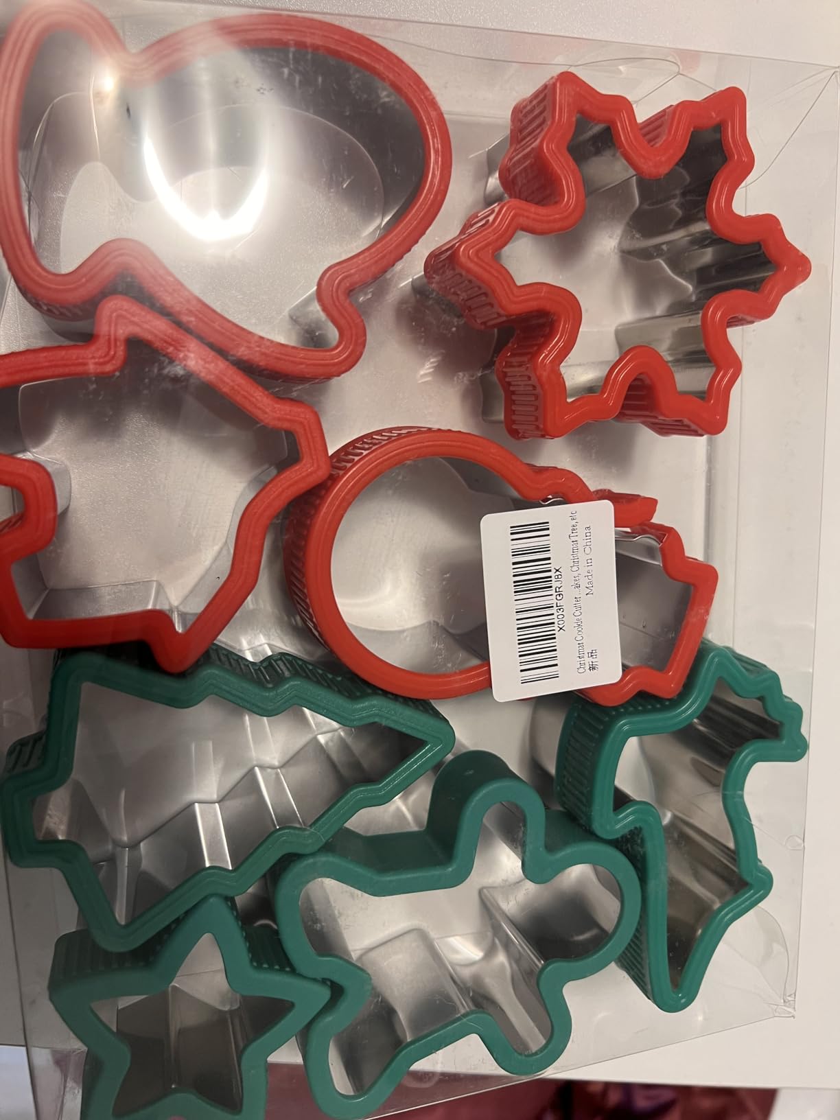 Christmas Cookie Cutter Set - 8 Piece Holiday Cookies Molds with Comfort Grip for Xmas Party Supplies/Favors - Including Glove, Snowman, Gingerbread Man, Star, Snowflakes, Christmas Tree, etc customer photo 1
