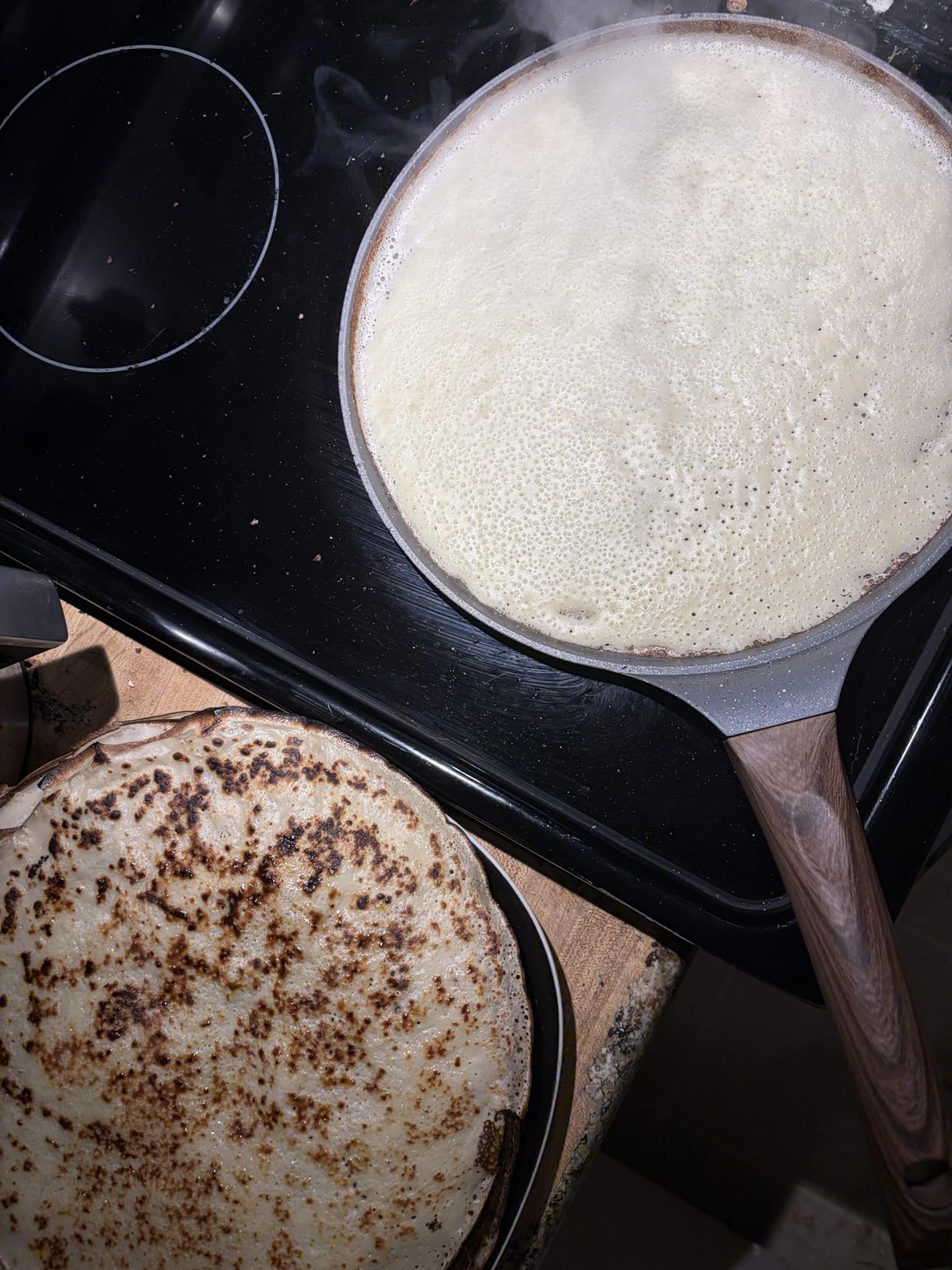 SENSARTE Nonstick Crepe Pan, Swiss Granite Coating Dosa Pan Pancake Flat Skillet Tawa Griddle 12-Inch customer photo 1