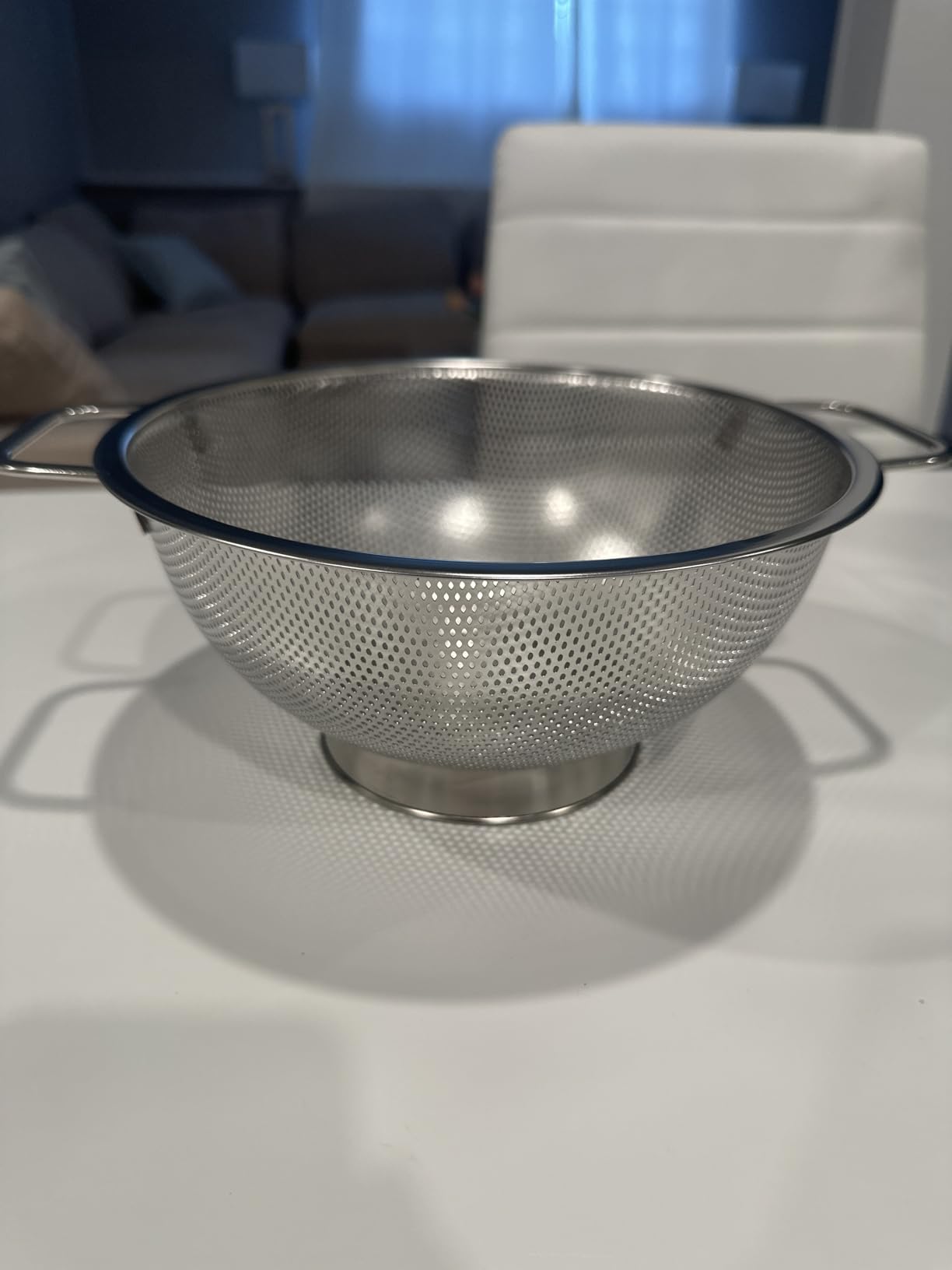 Colander Stainless Steel 3-Quart, Strainer for Kitchen Food, Dishwasher Safe customer photo 1