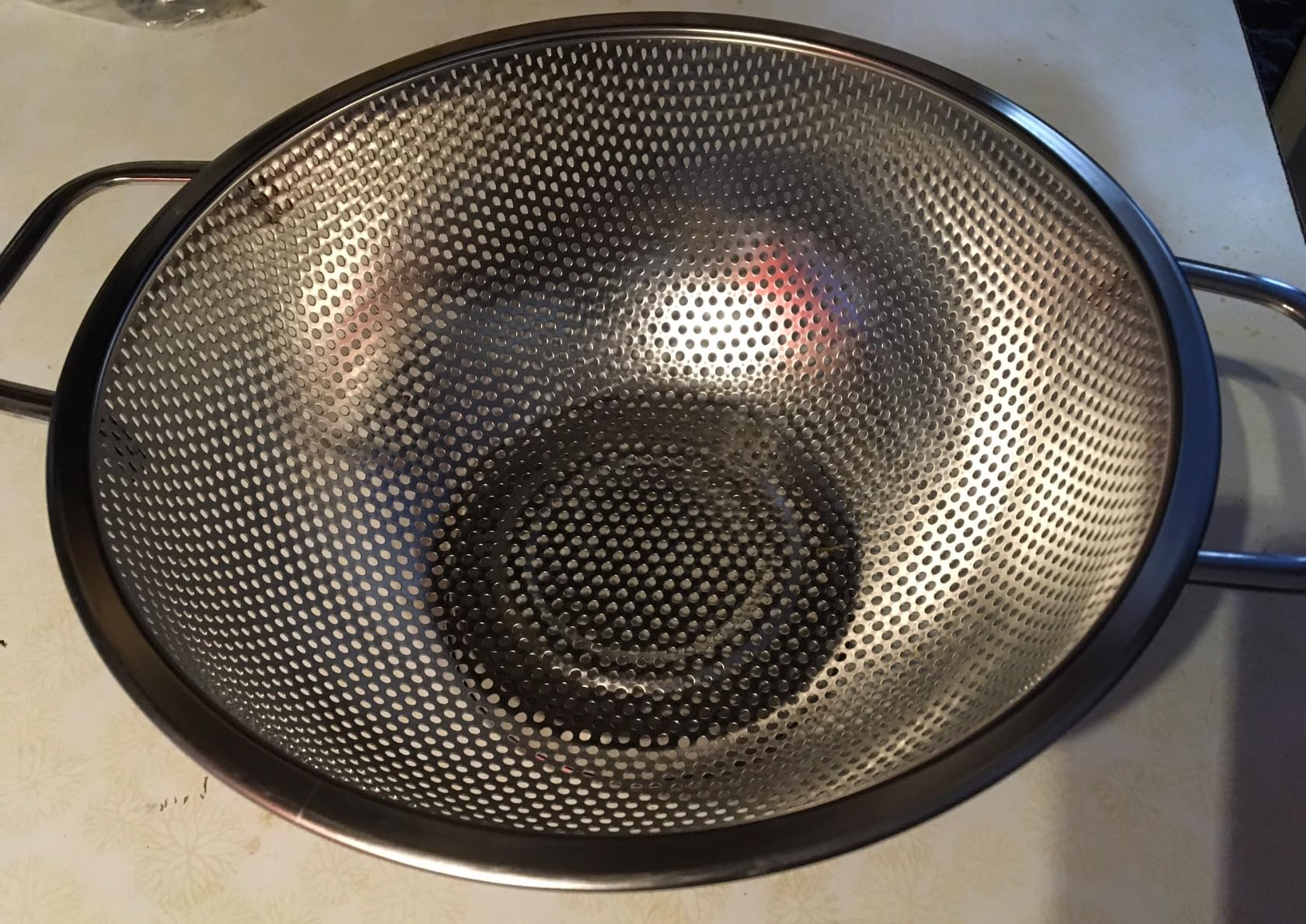 Colander Stainless Steel 3-Quart, Strainer for Kitchen Food, Dishwasher Safe customer photo 2