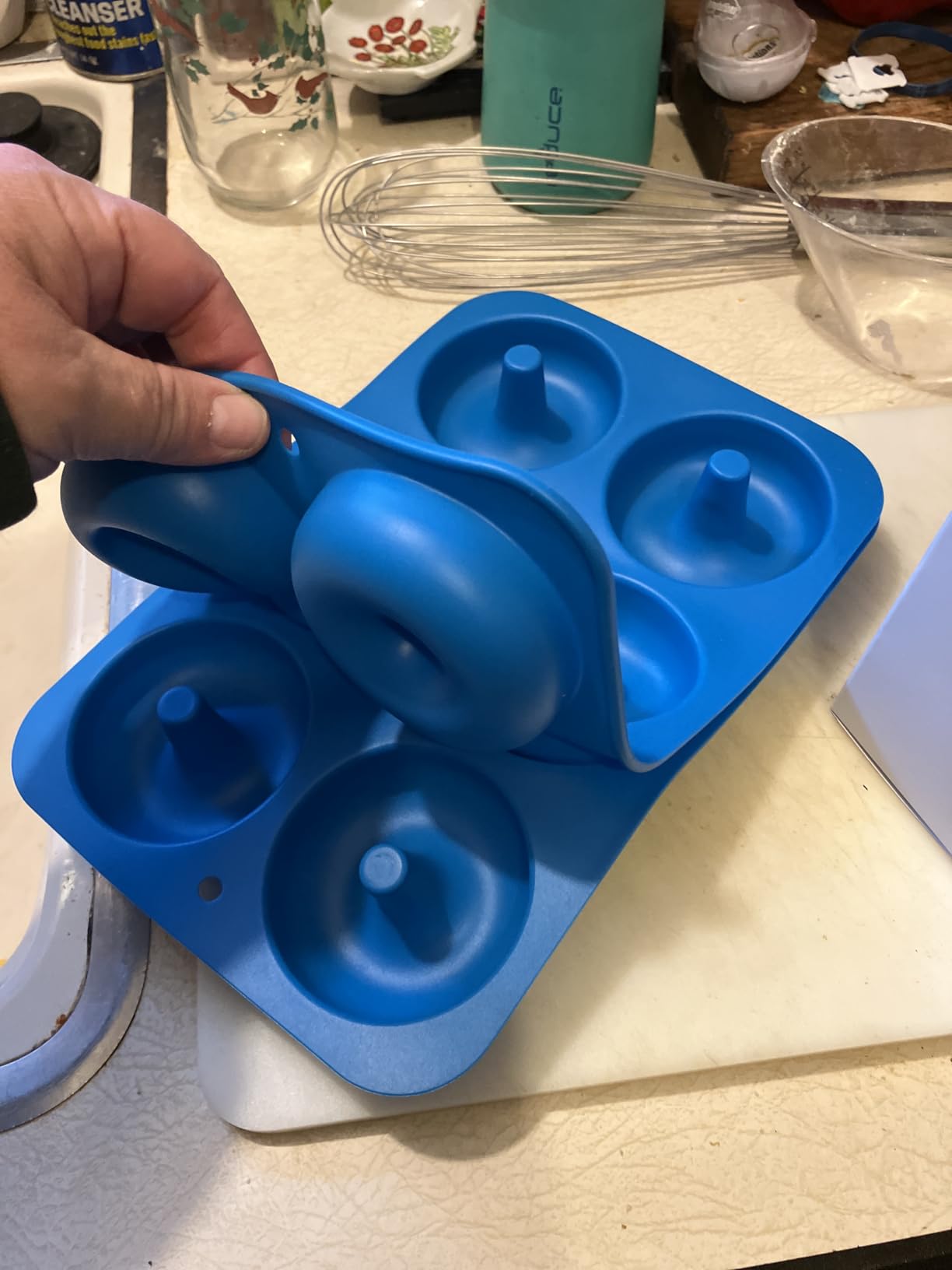 Aichoof Silicone Donut Mold for 6 Doughnuts, Set of 2. Food Grade LFGB Silicone Bagels Baking Pan, Non-Stick, Dishwasher Safe, Heat Resistant and Microwave Safe(Gray) customer photo 1