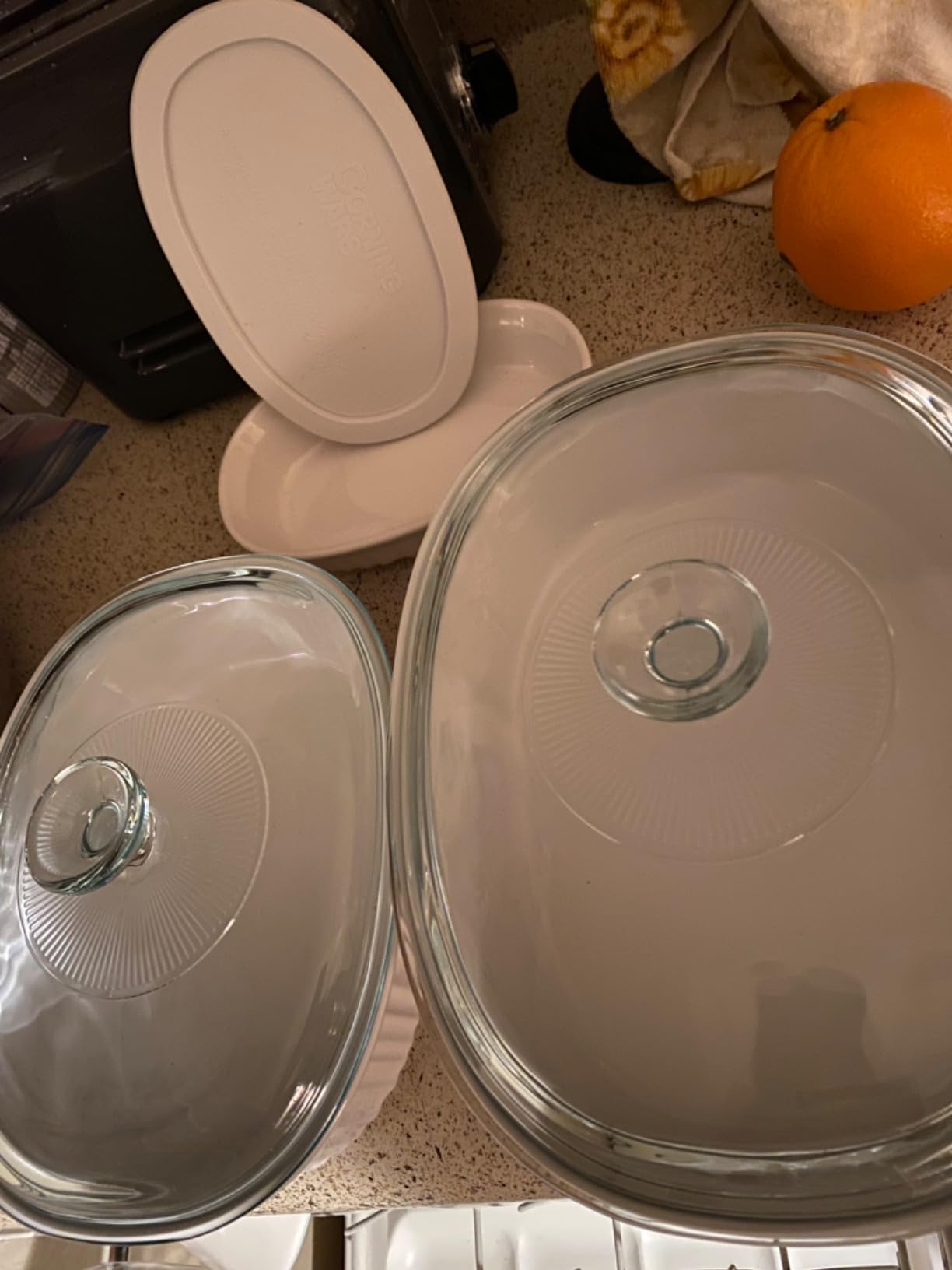 CorningWare Ceramic Bakeware Set with Lids Chip and Crack Resistant Stoneware Baking Dish, Microwave, Dishwasher, Oven, Freezer and Fridge Safe, 6-Piece French White customer photo 1