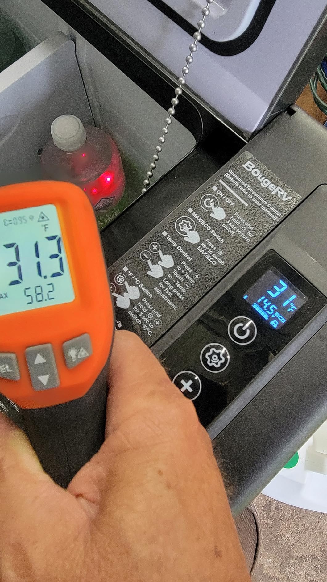 BougeRV 12 Volt Refrigerator 12V Car Fridge 30 Quart Portable Freezer Compressor Cooler, 12/24V DC 110~240V AC, -8℉~50℉ for Truck RV SUV (Black) customer photo 2