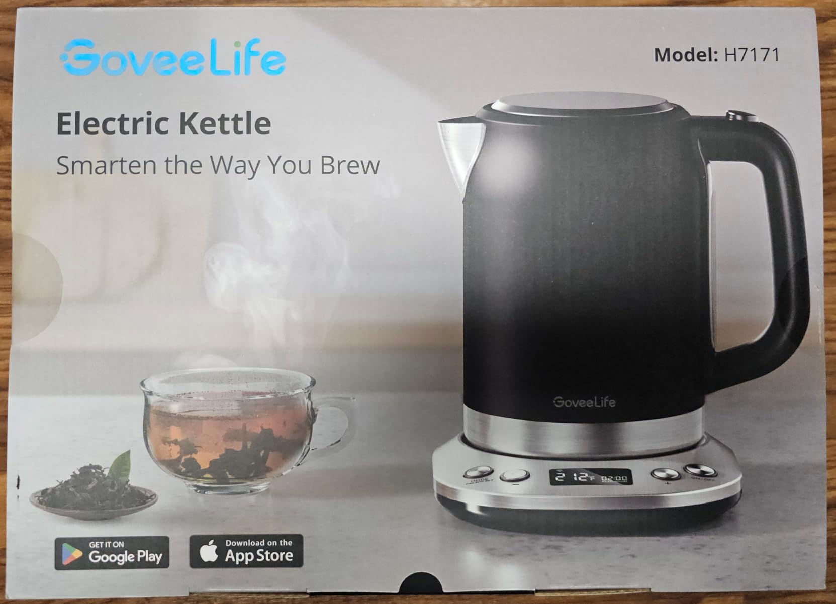 GoveeLife Smart Electric Kettle Temperature Control, WiFi Electric Tea Kettle with Alexa Control, 1500W Rapid Boil, 2H Keep Warm, 1.7L BPA Free Stainless Steel Water Boiler for Tea, Coffee, Oatmeal customer photo 1