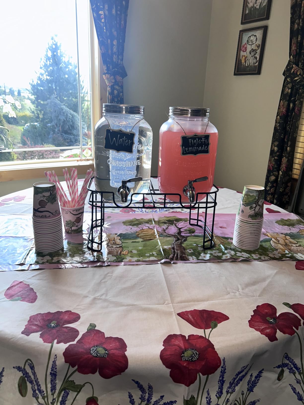 1 Gallon Glass Drink Dispensers For Parties 2PACK.Beverage Dispenser,Glass Drink Dispenser With Stand And Stainless Steel Spigot 100% Leakproof.Lemonade Dispenser With Ice Cylinder.Laundry Detergent customer photo 1