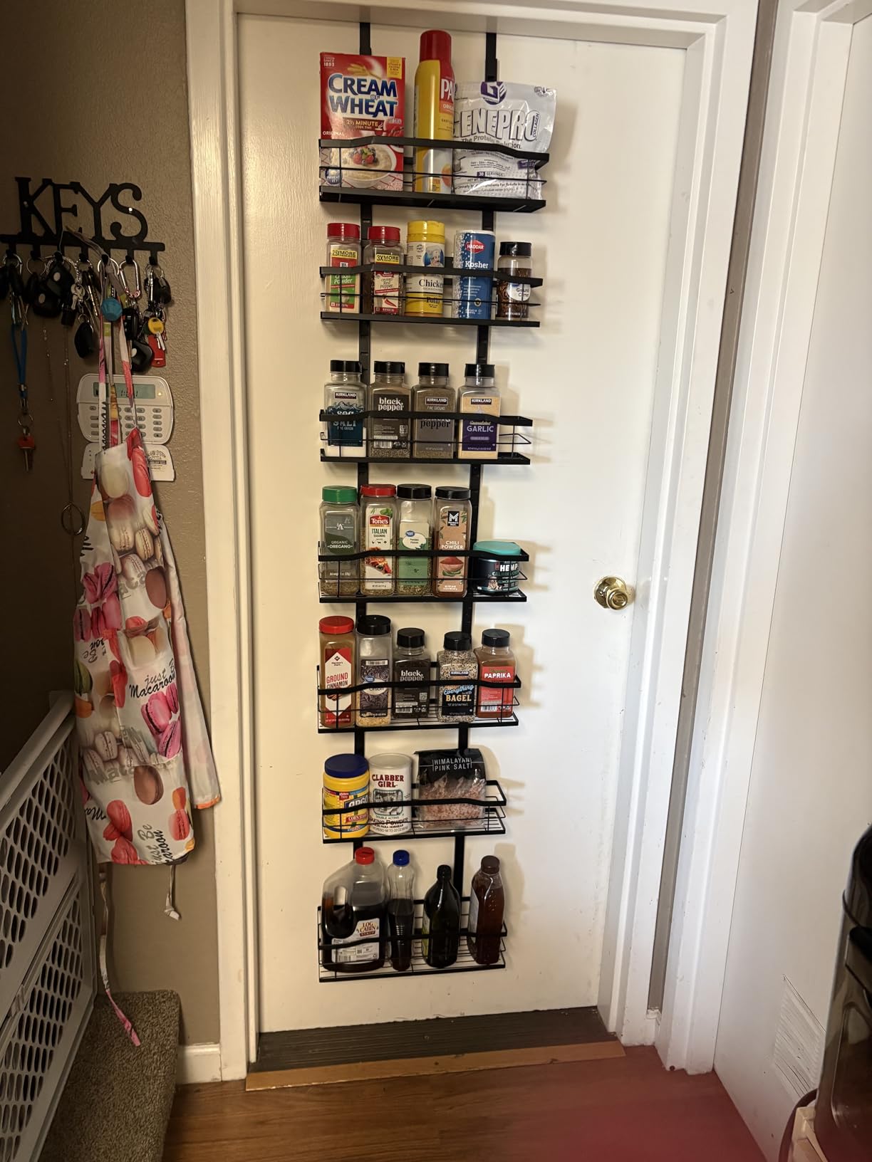 Moforoco 9-Tier Over The Door Pantry Organizer, Pantry Organization and Storage, Black Hanging Basket Wall Spice Rack Seasoning Shelves, Home & Kitchen Bedroom Bathroom House Essentials customer photo 1