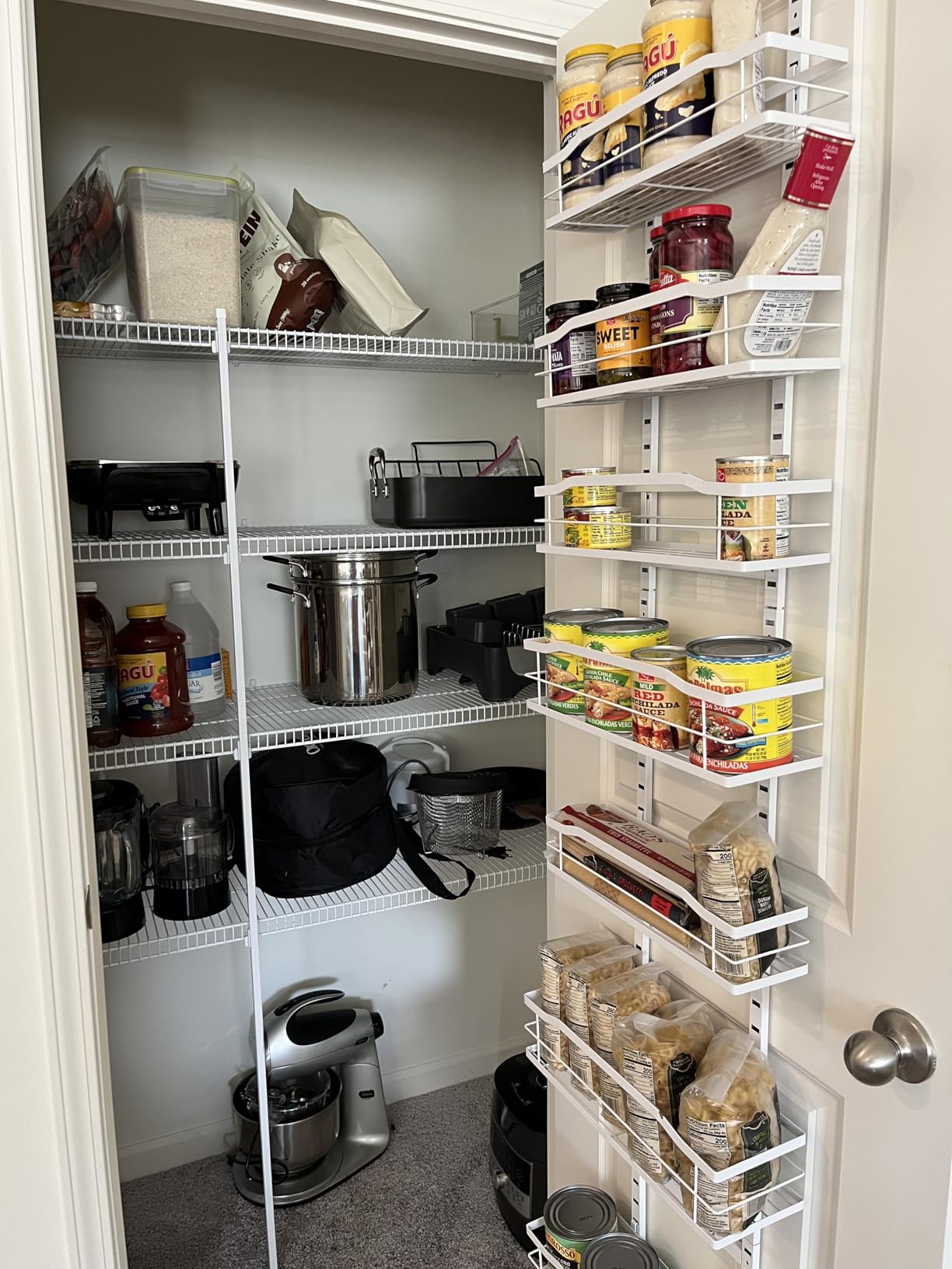 Moforoco 9-Tier Over The Door Pantry Organizer, Pantry Organization and Storage, Black Hanging Basket Wall Spice Rack Seasoning Shelves, Home & Kitchen Bedroom Bathroom House Essentials customer photo 2