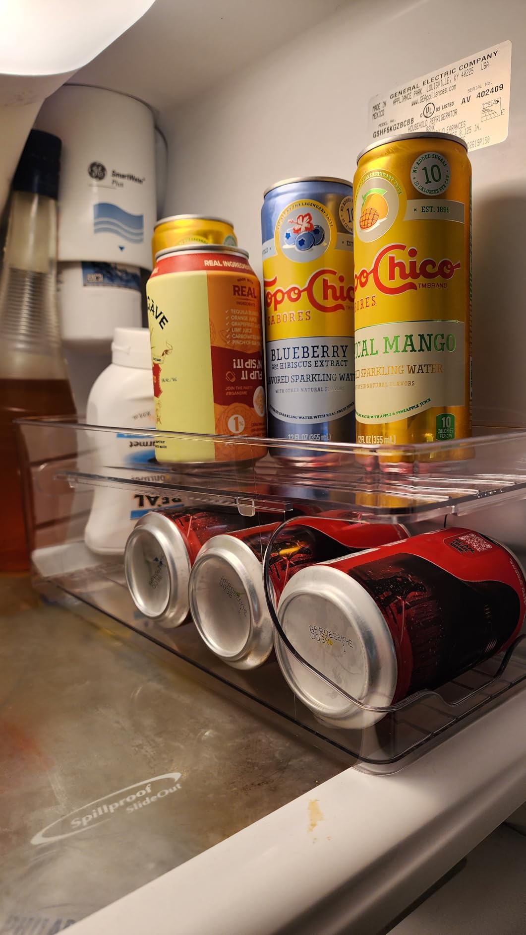 Rolling Soda Can Organizer for Refrigerator Can Dispenser for Fridge Beer Soda Seltzer Pop Can Soda Organizer for 10 Standard Size 11.15oz or 12oz Cans Holder Storage Pantry Organization customer photo 1