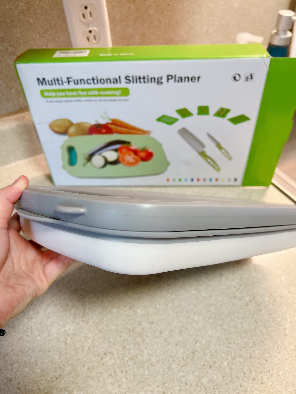 Gintan Collapsible Camping Cutting Board, 9-in-1 Chopping Board with Colander customer photo 2