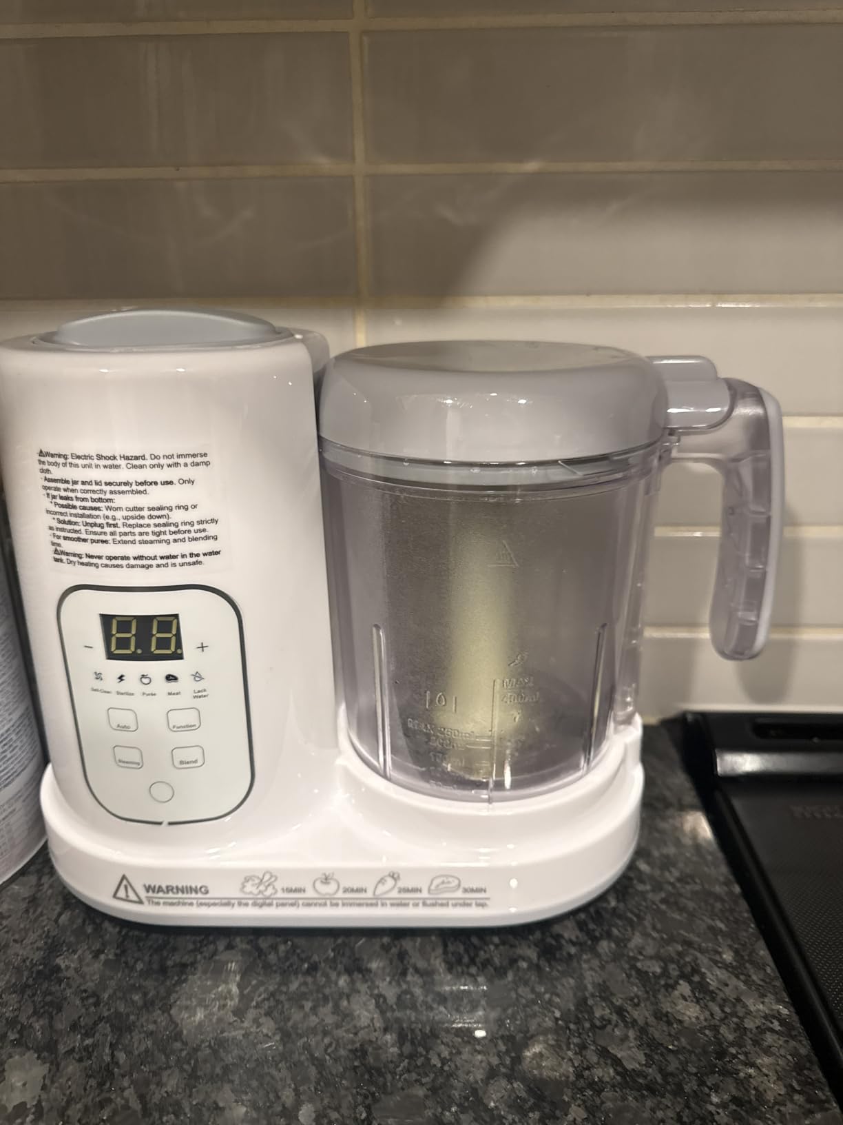 Baby Food Maker, 4 in 1 Baby Food Processor and Steamer, Puree Blender, Multifunctional Baby Puree Maker, Dishwasher Safe (White) customer photo 2