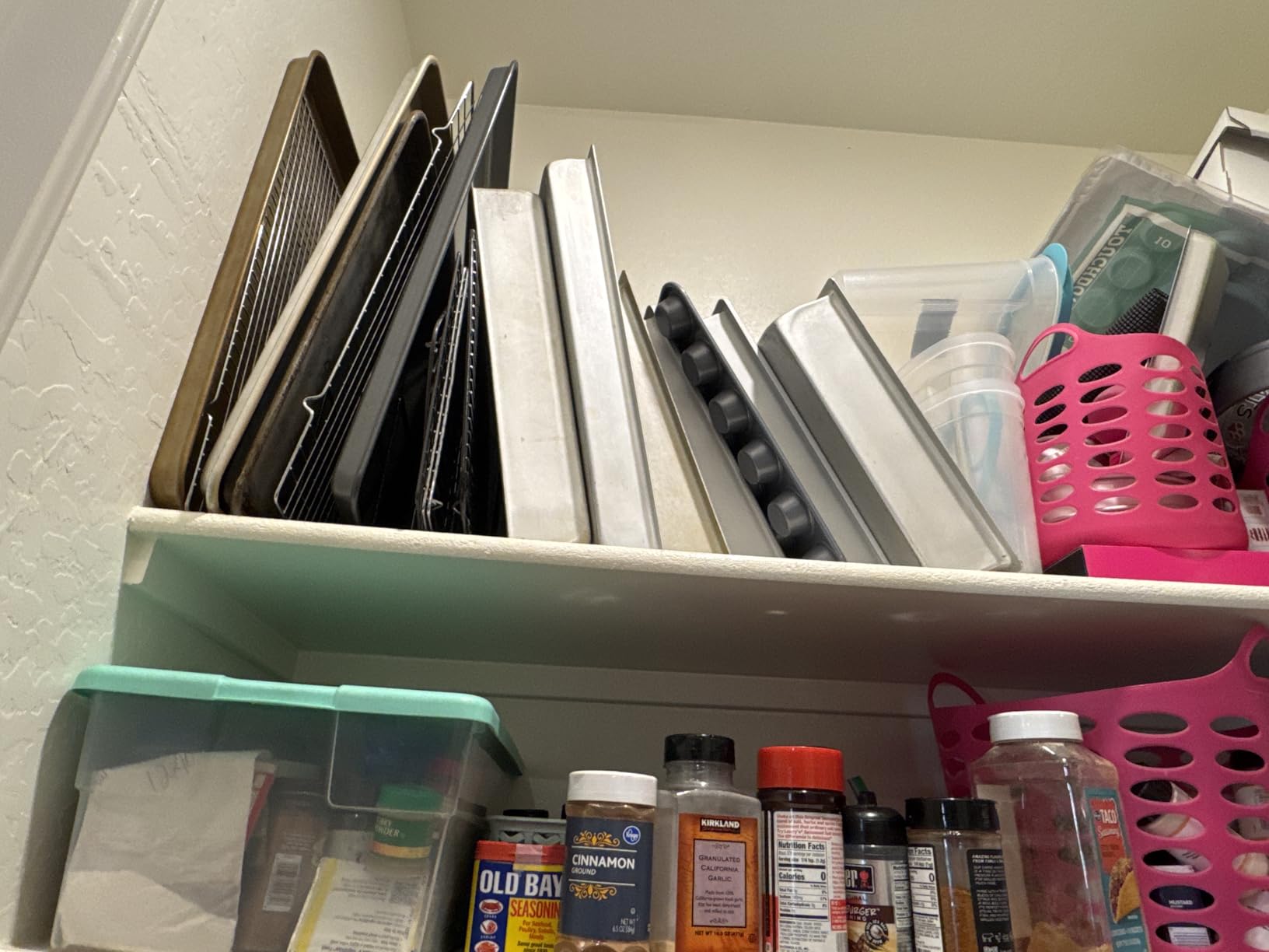Kitchen Cabinet Organizer, Steel Cookware Holder, Divided Holder with 5 Slots for Skillets Baking Tray and Chopping Board Rack - Baking Pan Holder Storage (1 PC) customer photo 2
