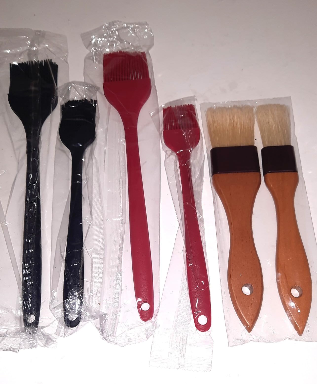 4 Pack Silicone Basting Pastry Brushes with 2 Wood Handle Culinary Oil Brushes, Heat Resistant Brush Set, Perfect for BBQ Sauce Barbecue Butter Grill Baking Kitchen Cooking, BPA Free & Dishwasher Safe customer photo 2